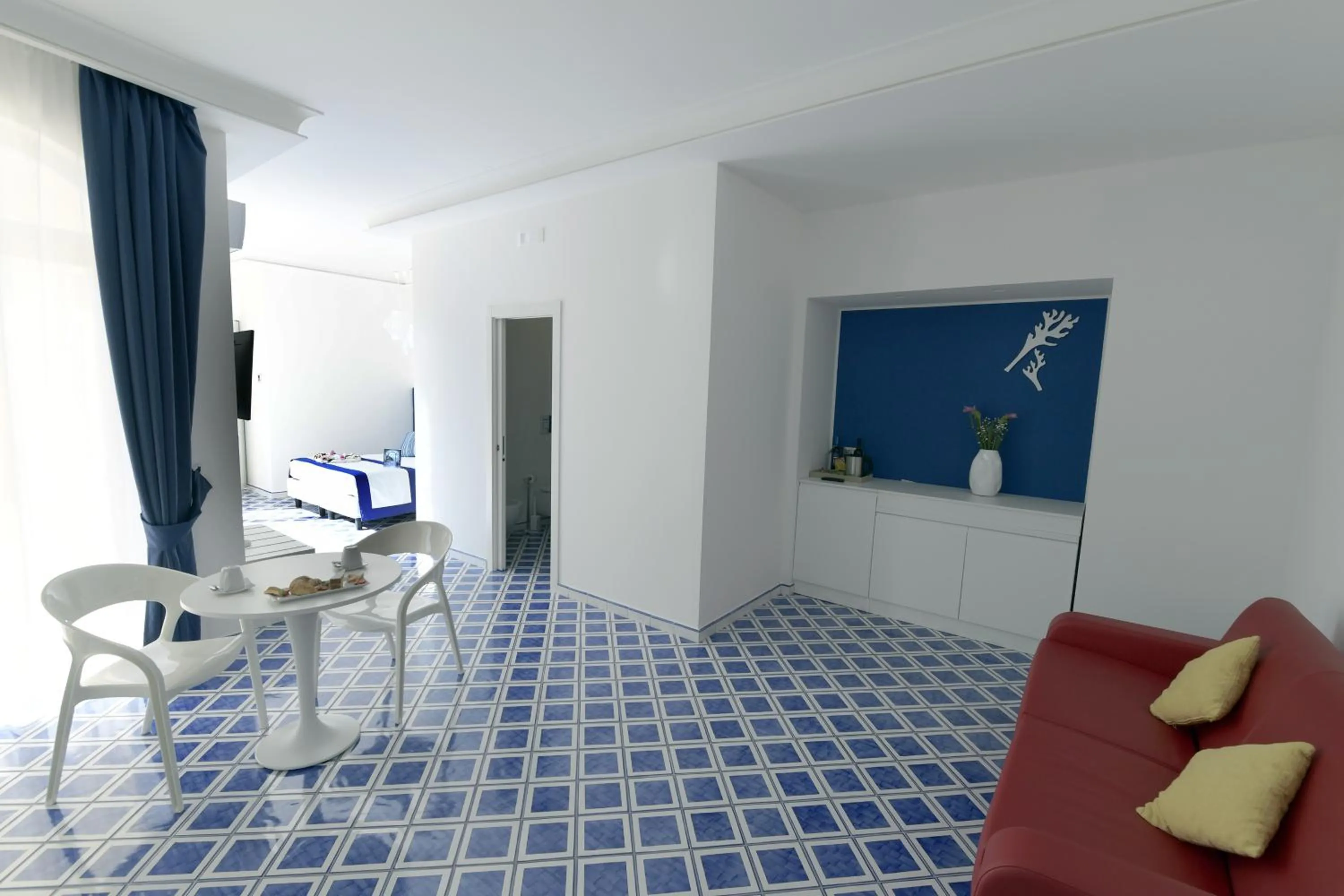 Living room in Palazzo San Giovanni Amalfi Coast