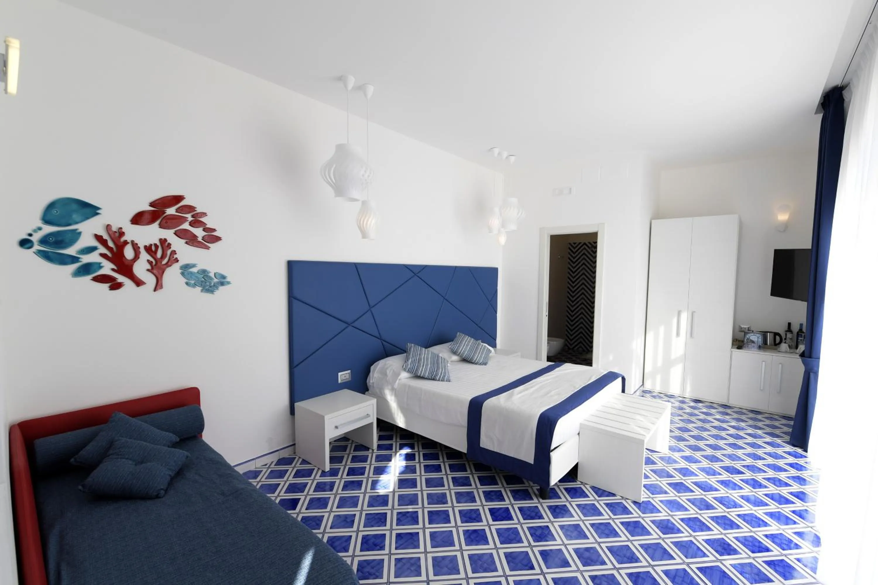 Bed in Palazzo San Giovanni Amalfi Coast