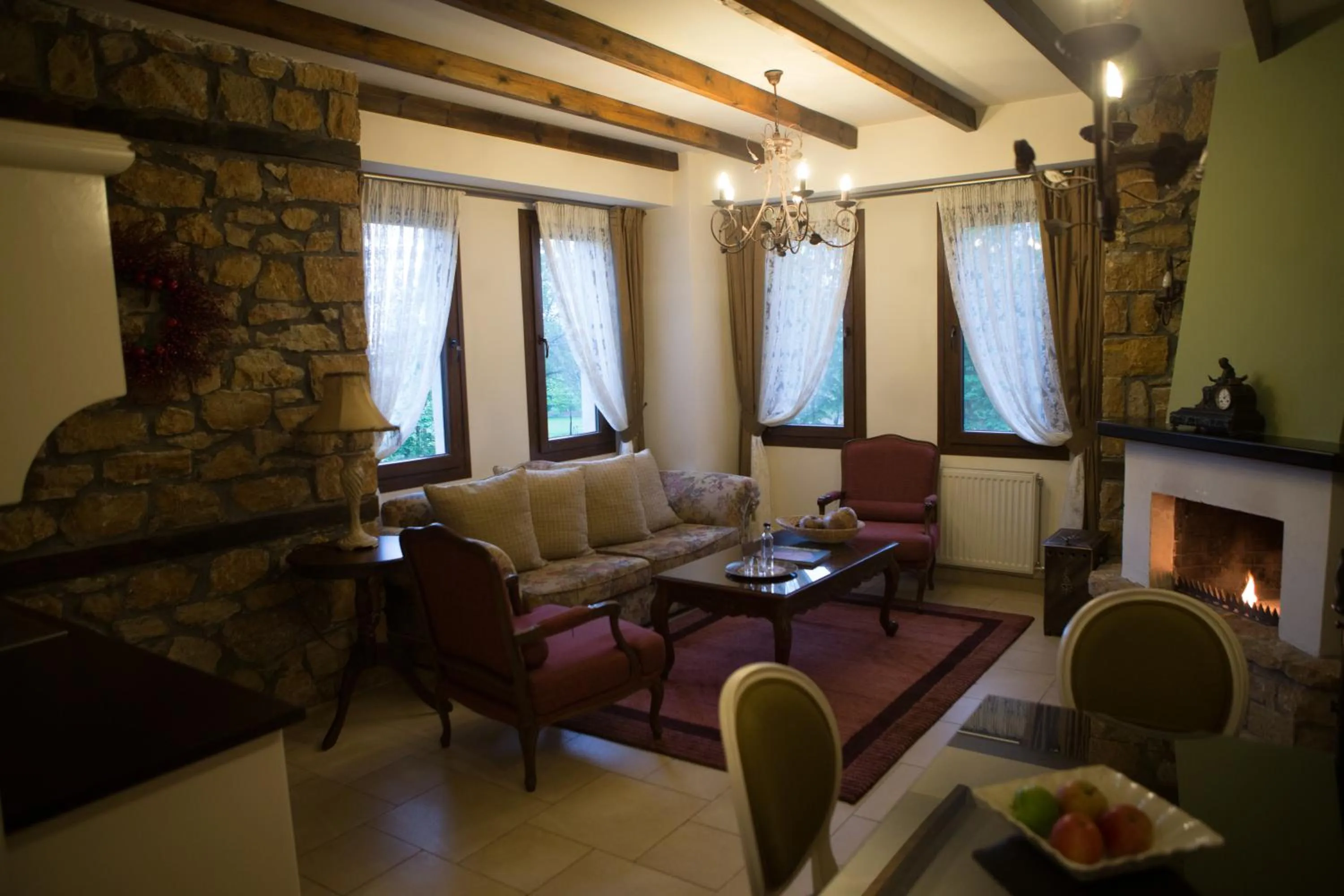 Kitchen or kitchenette in Archontiko Emmanouilidi Suites