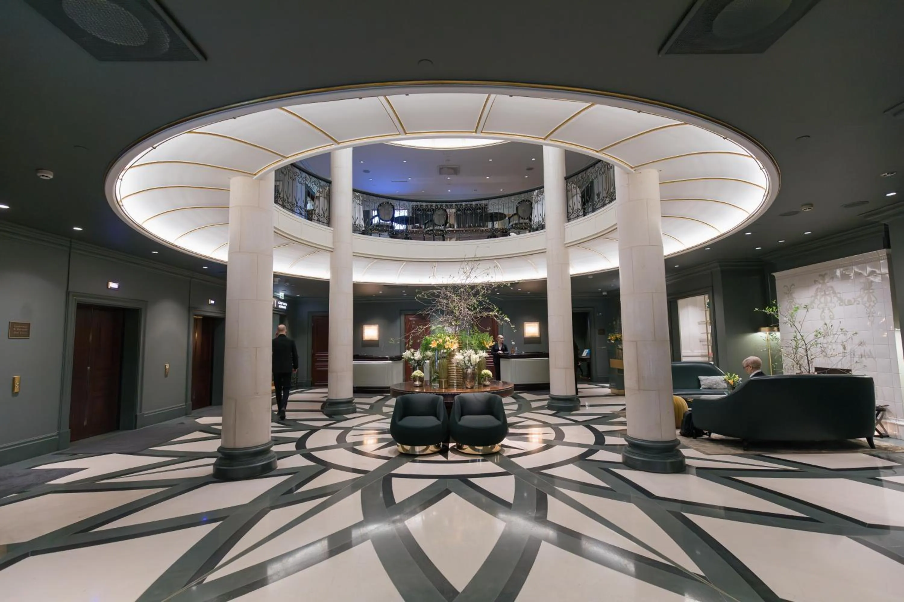 Lobby or reception in Hotel Kämp