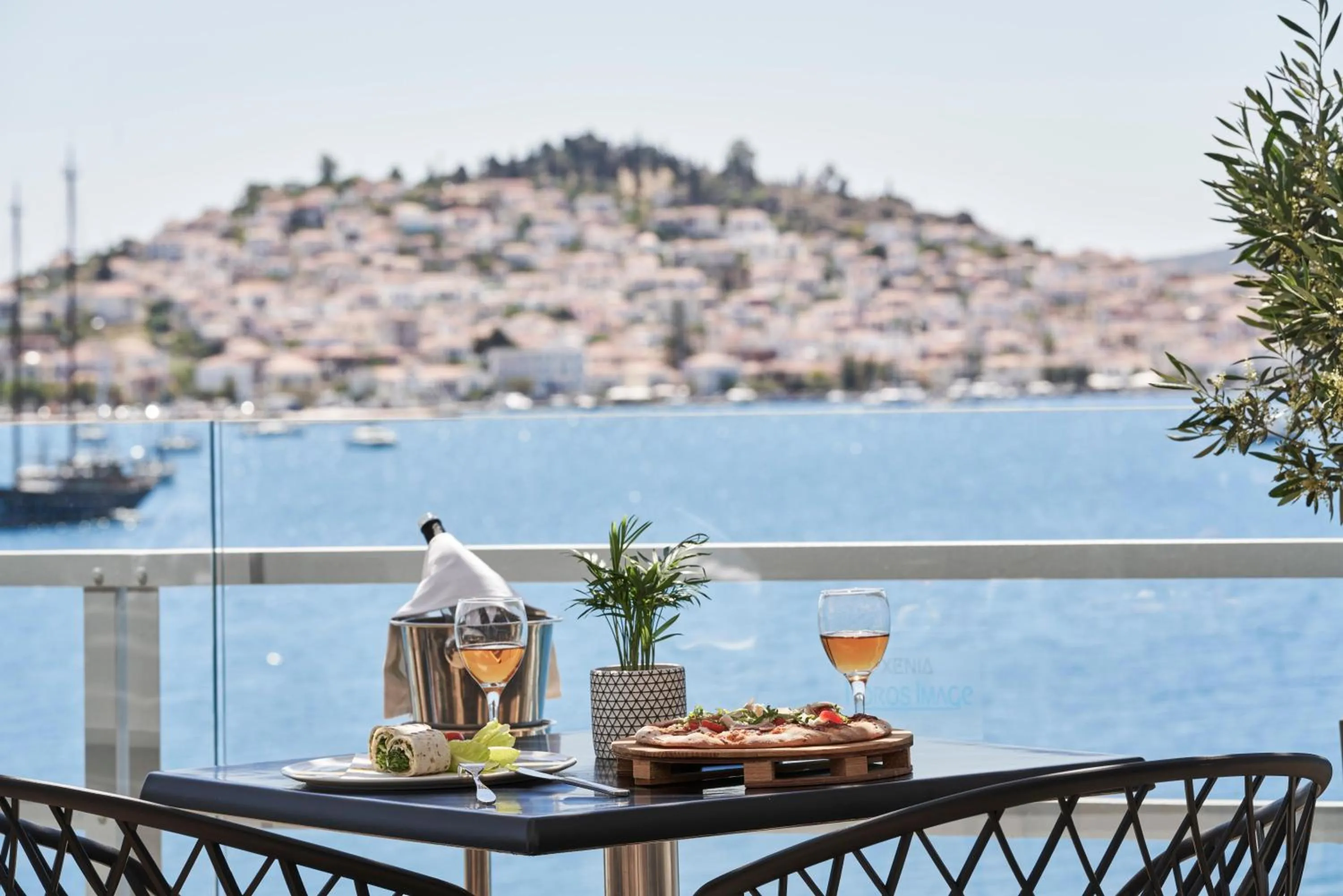 Balcony/Terrace in Xenia Poros Image Hotel