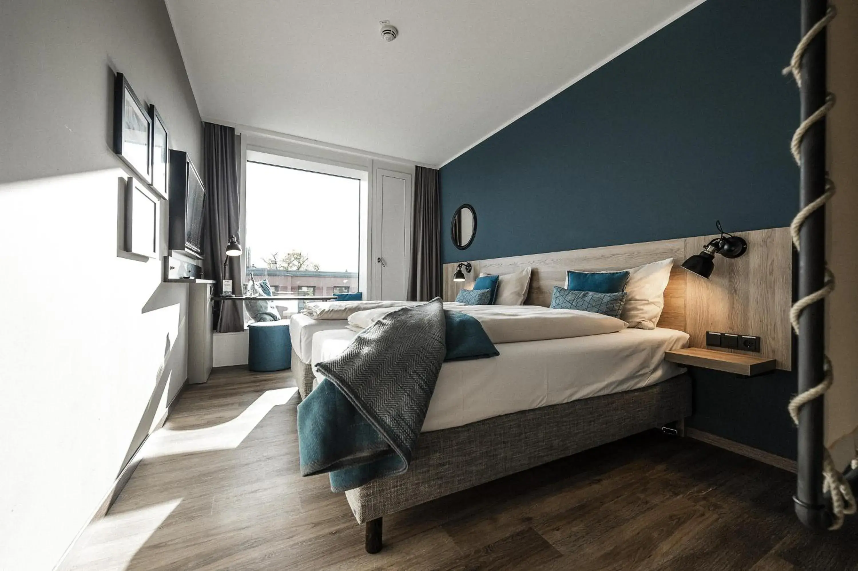 Bedroom, Bed in HARBR Hotel Konstanz, a member of Radisson Individuals Bedroom, Bed in HARBR Hotel Konstanz, a member of Radisson Individuals