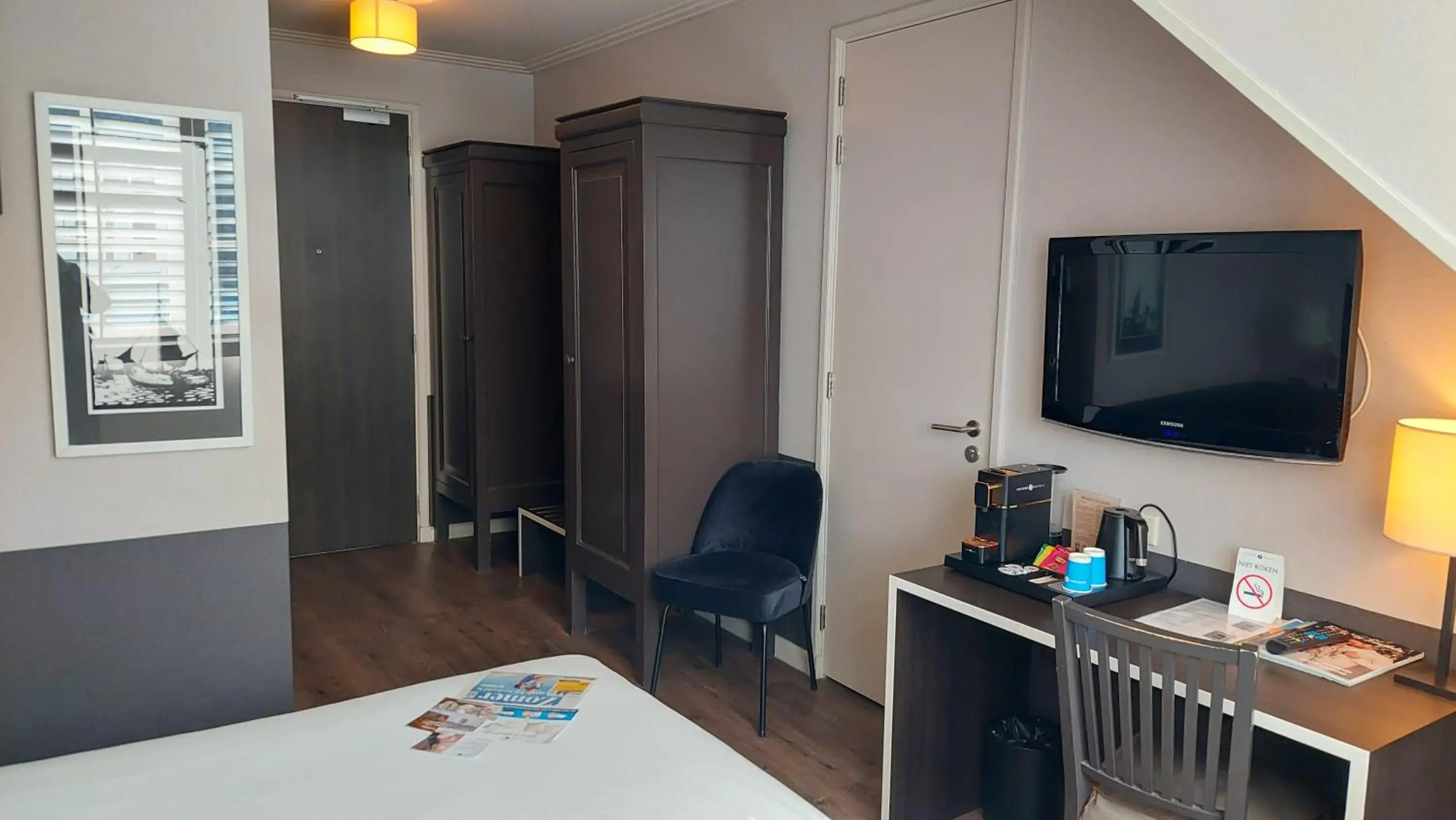 Bedroom, Bed in Fletcher Hotel - Restaurant Nautisch Kwartier Bedroom, Bed in Fletcher Hotel - Restaurant Nautisch Kwartier