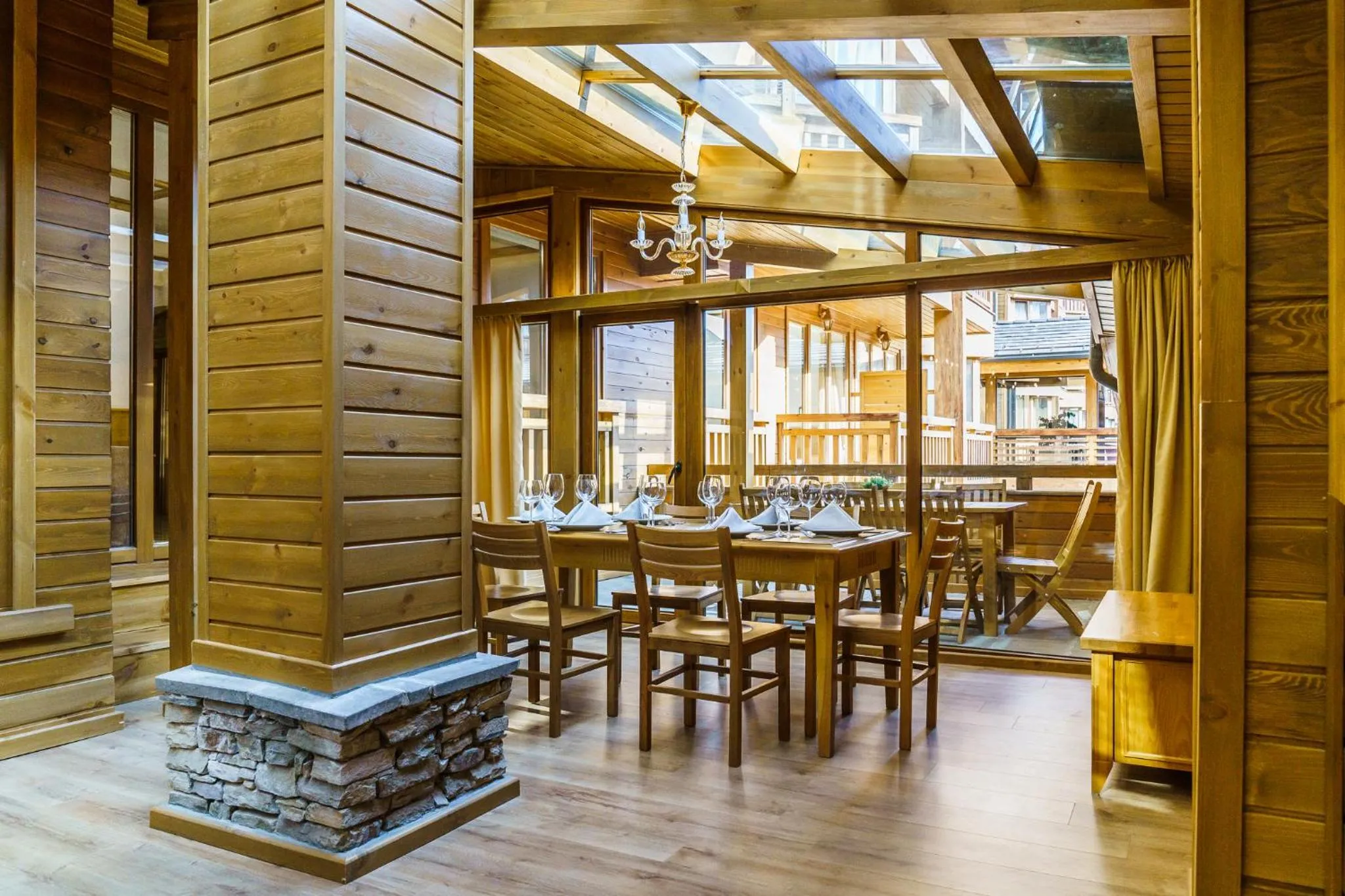 Dining area in Pirin Golf & Country Club Apartment Complex