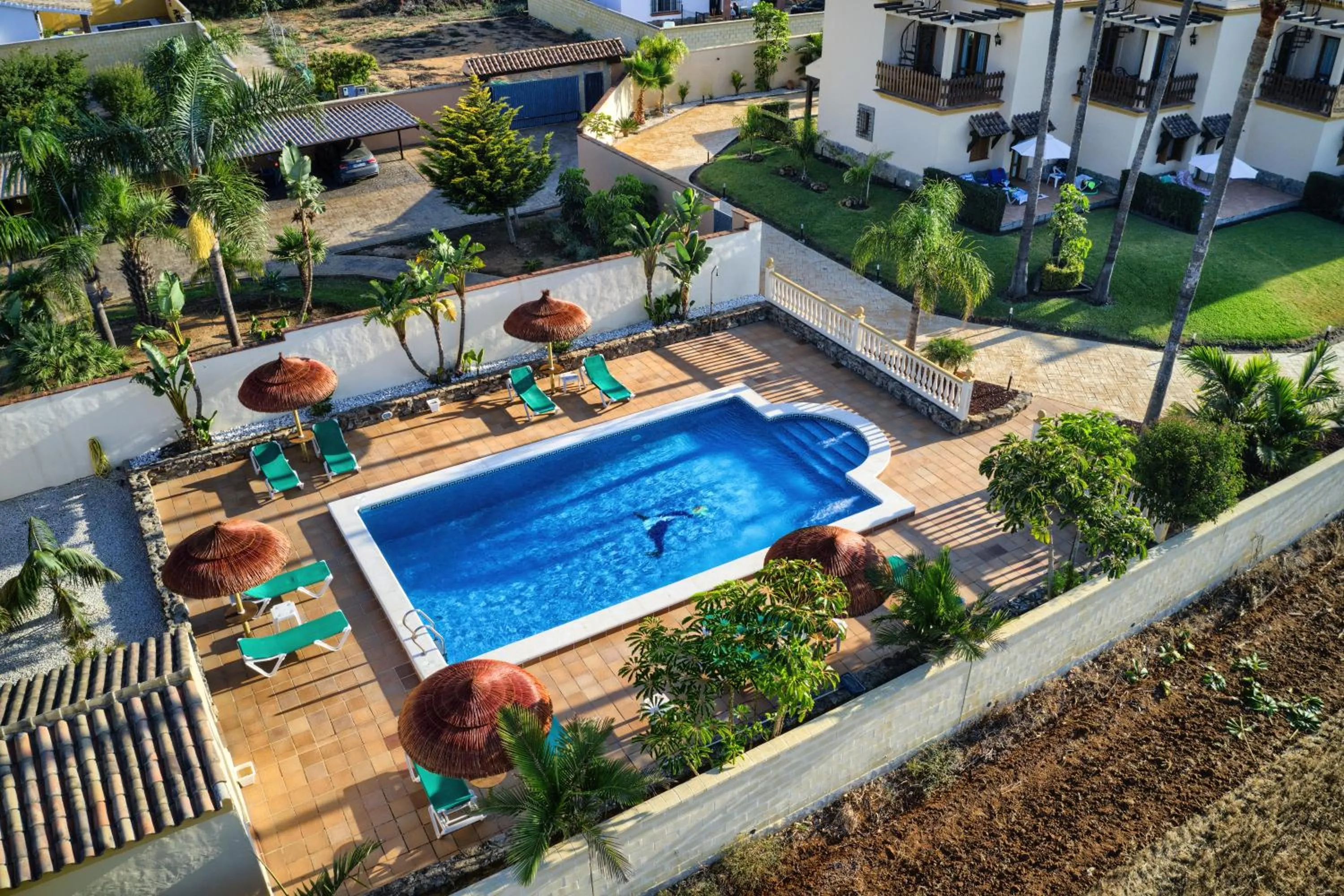 Pool view in Apartamentos Villafaro Conil