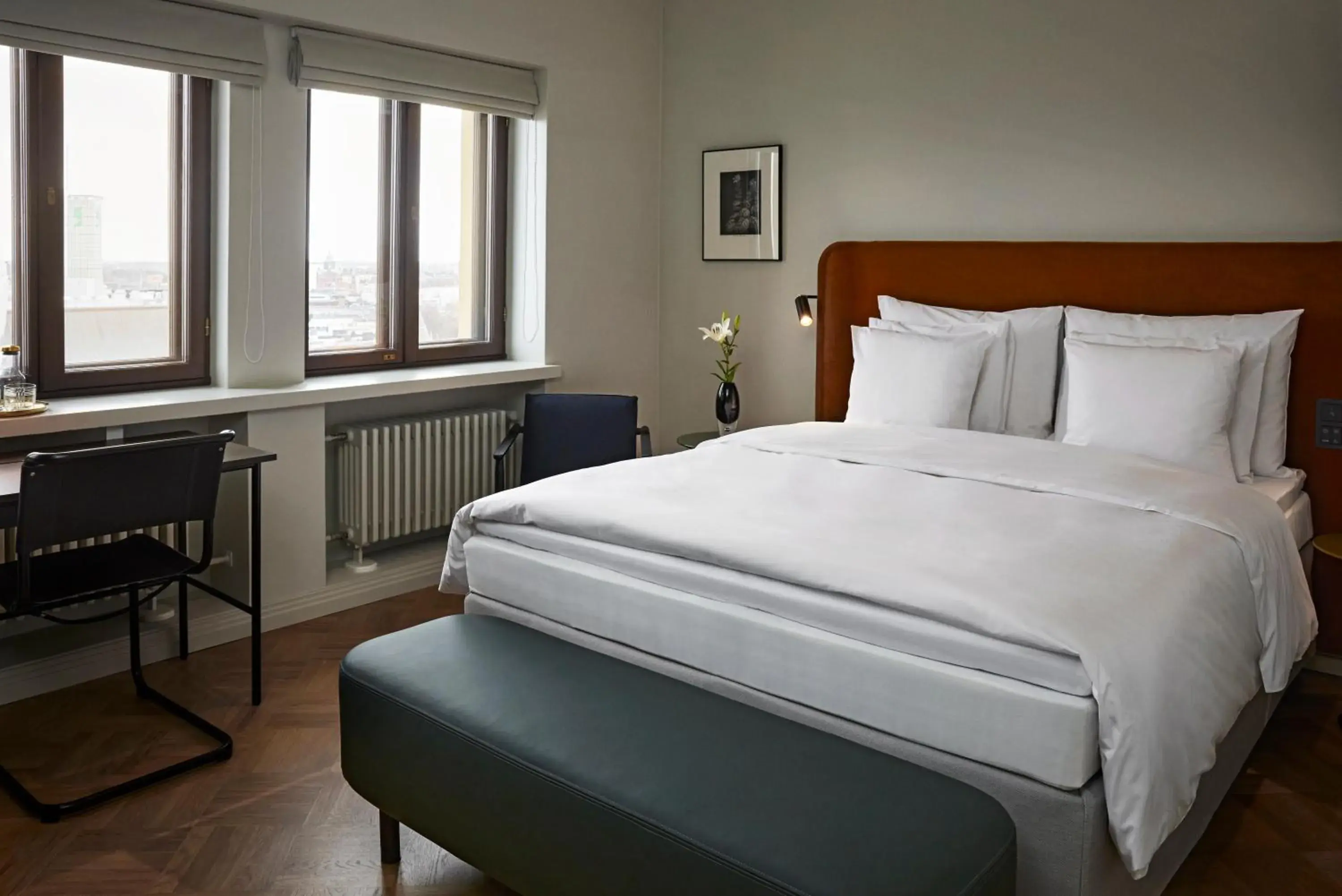 Bedroom, Bed in Solo Sokos Hotel Torni Helsinki Bedroom, Bed in Solo Sokos Hotel Torni Helsinki