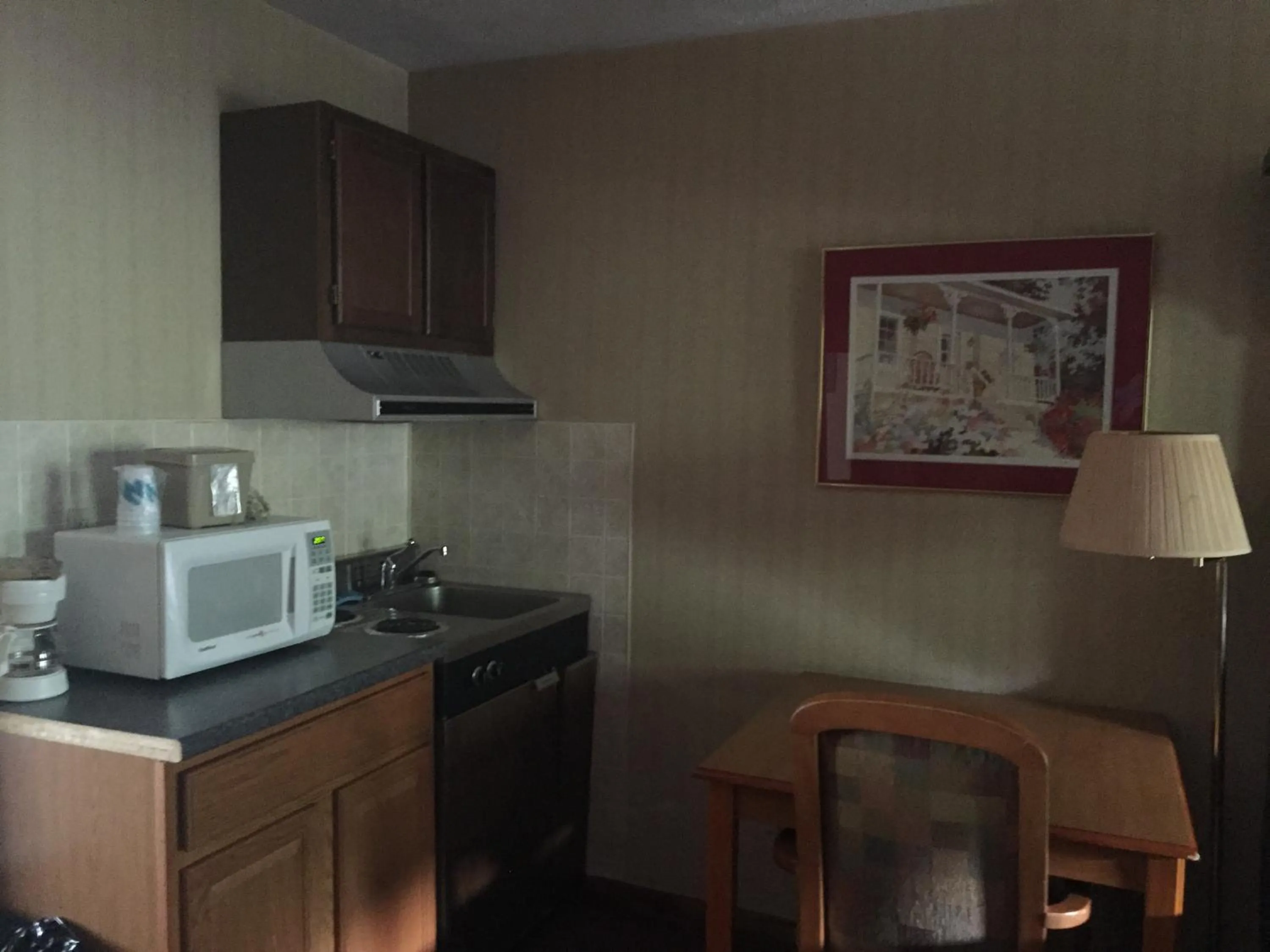 Kitchen or kitchenette in Highland Hills Motel & Cabins