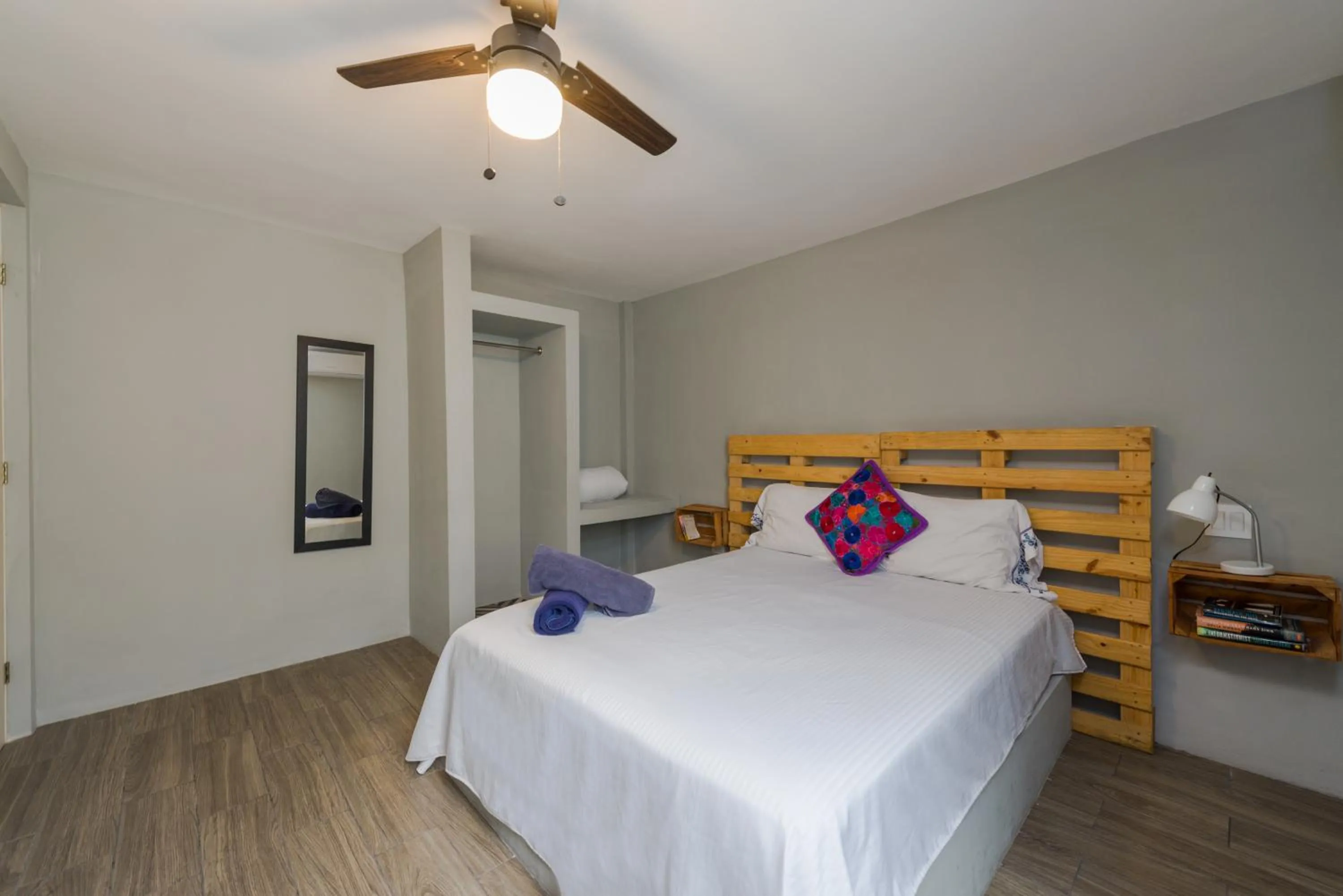 Photo of the whole room, Bed in Gaia Studios