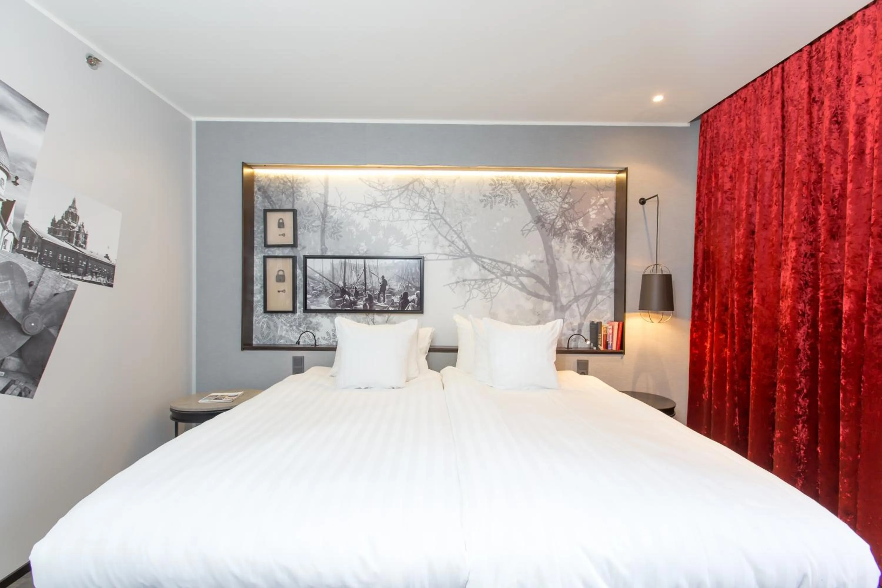 Bed in Hotel Katajanokka, Helsinki, a Tribute Portfolio Hotel