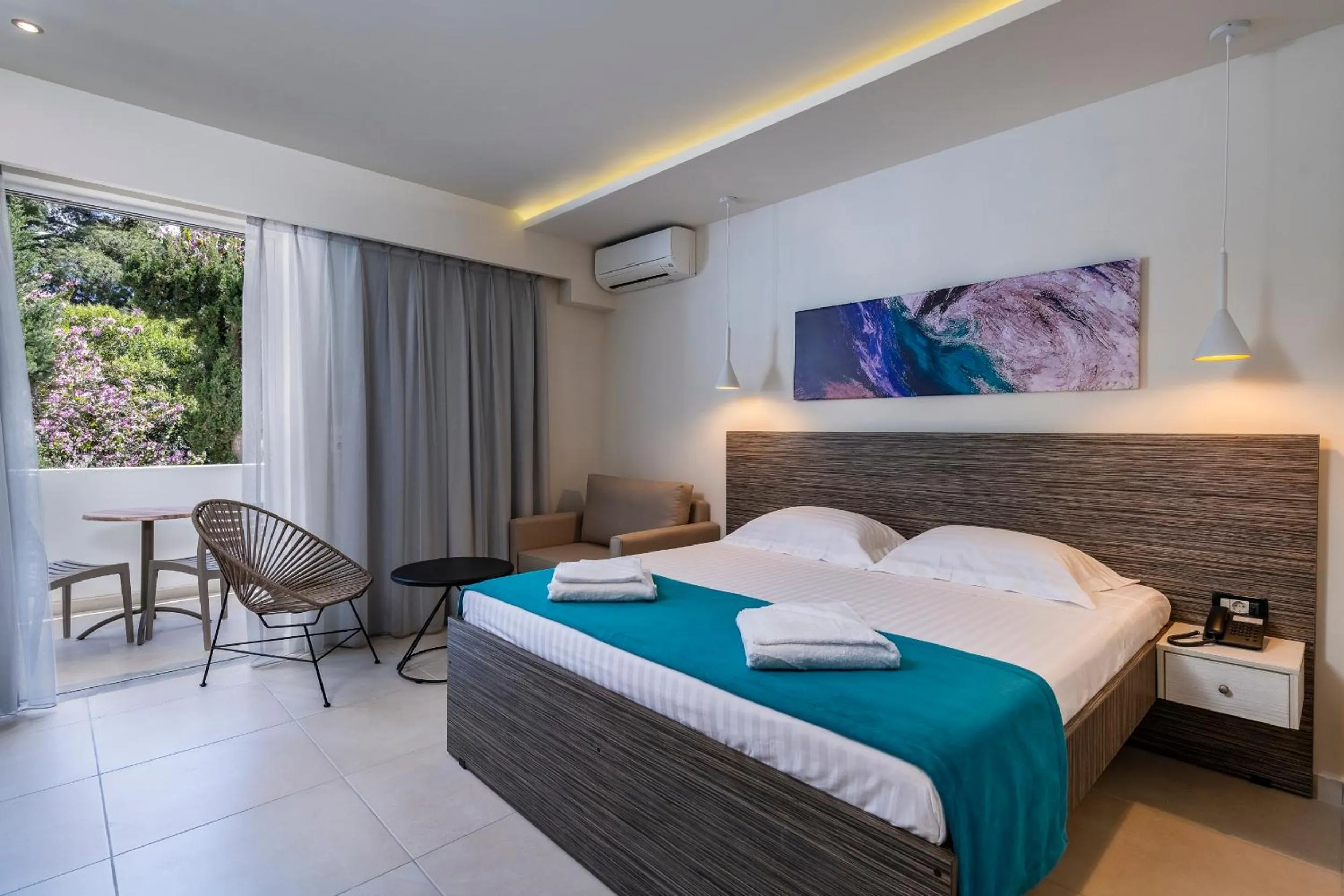 Bedroom, Bed in Sunny Days