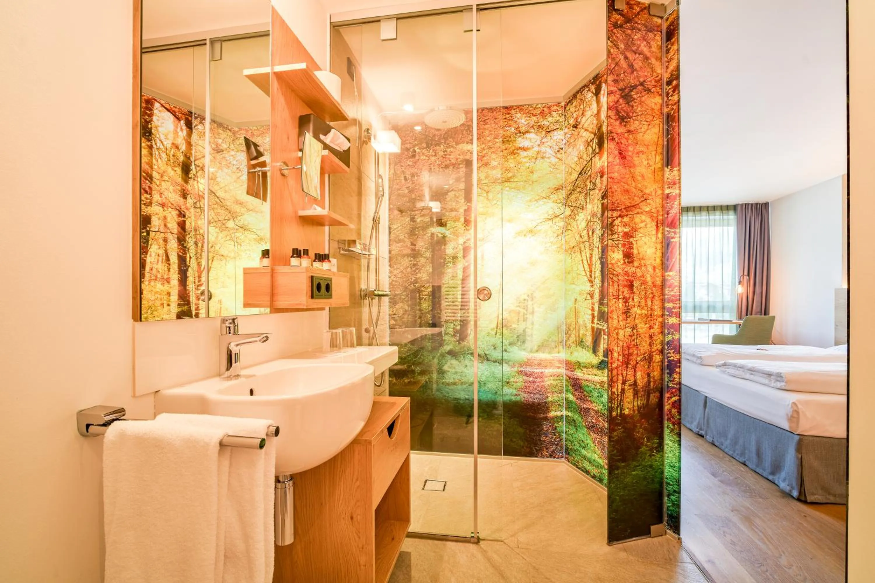 Shower in Mountain Design Hotel Eden Selva