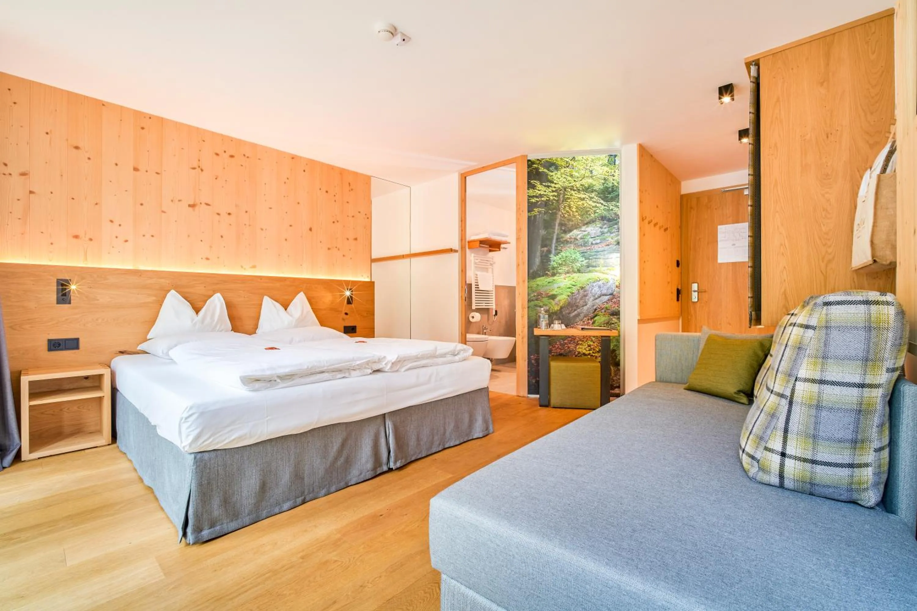 Bed in Mountain Design Hotel Eden Selva
