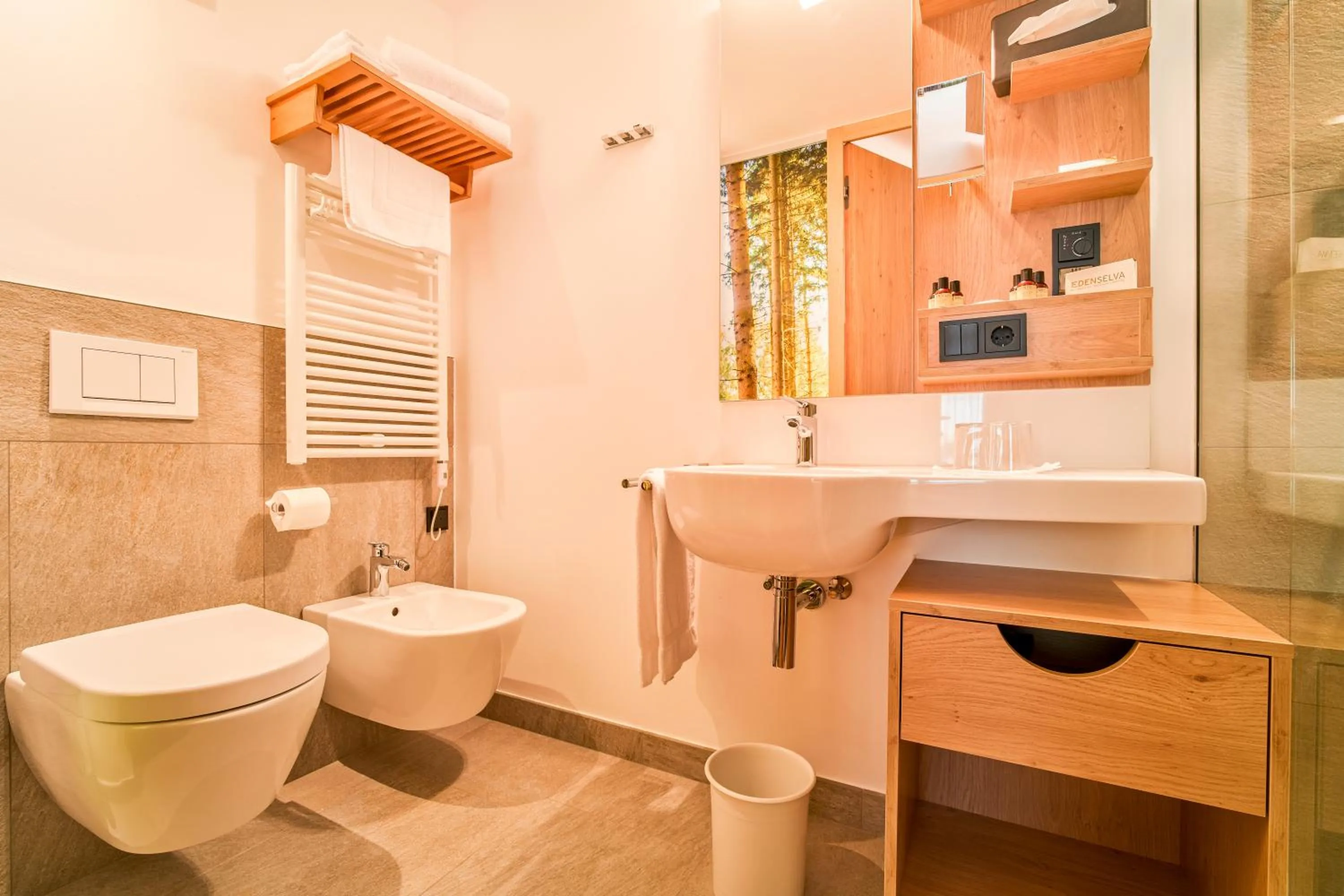 Bathroom in Mountain Design Hotel Eden Selva