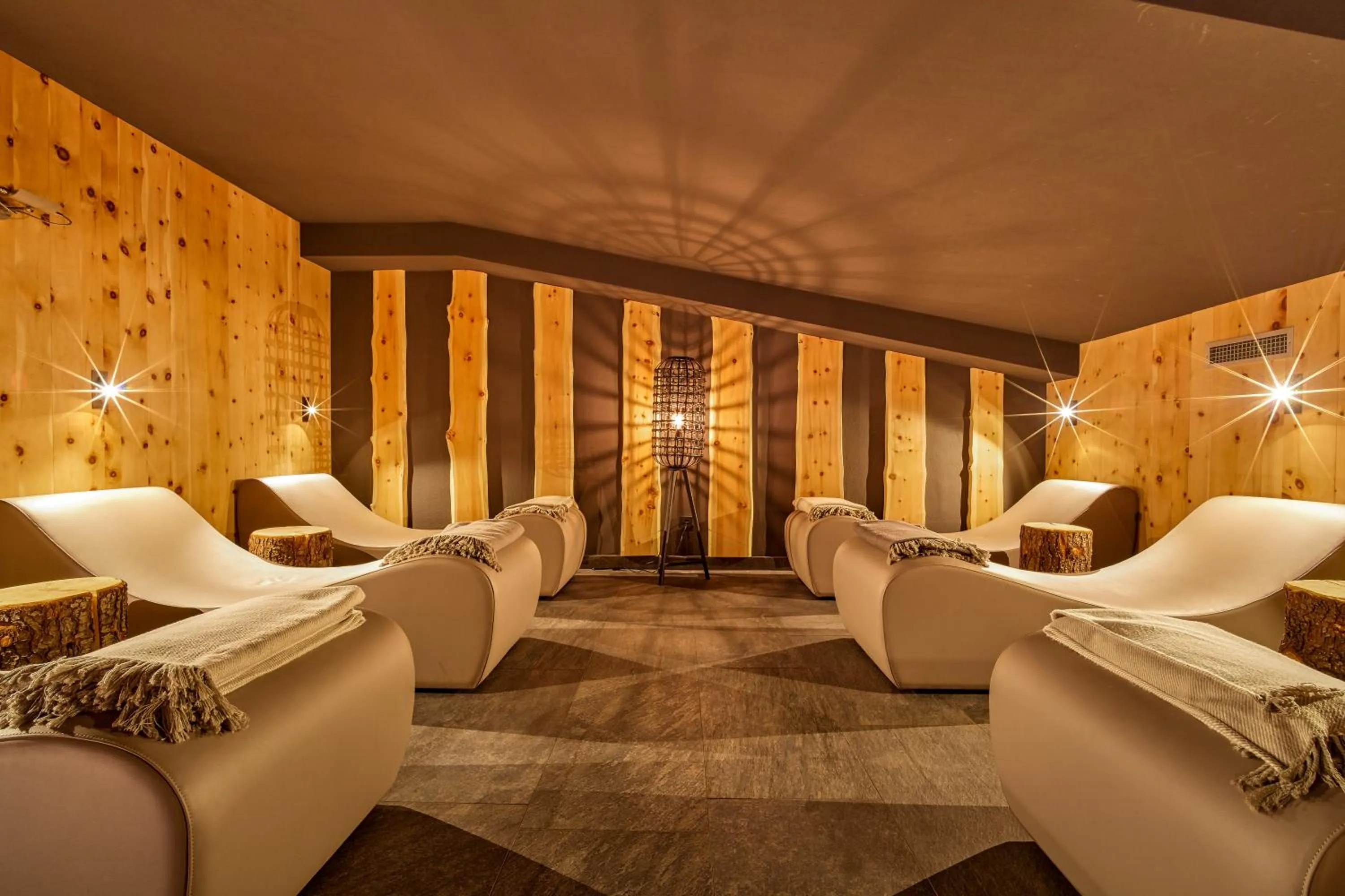 Sauna in Mountain Design Hotel Eden Selva