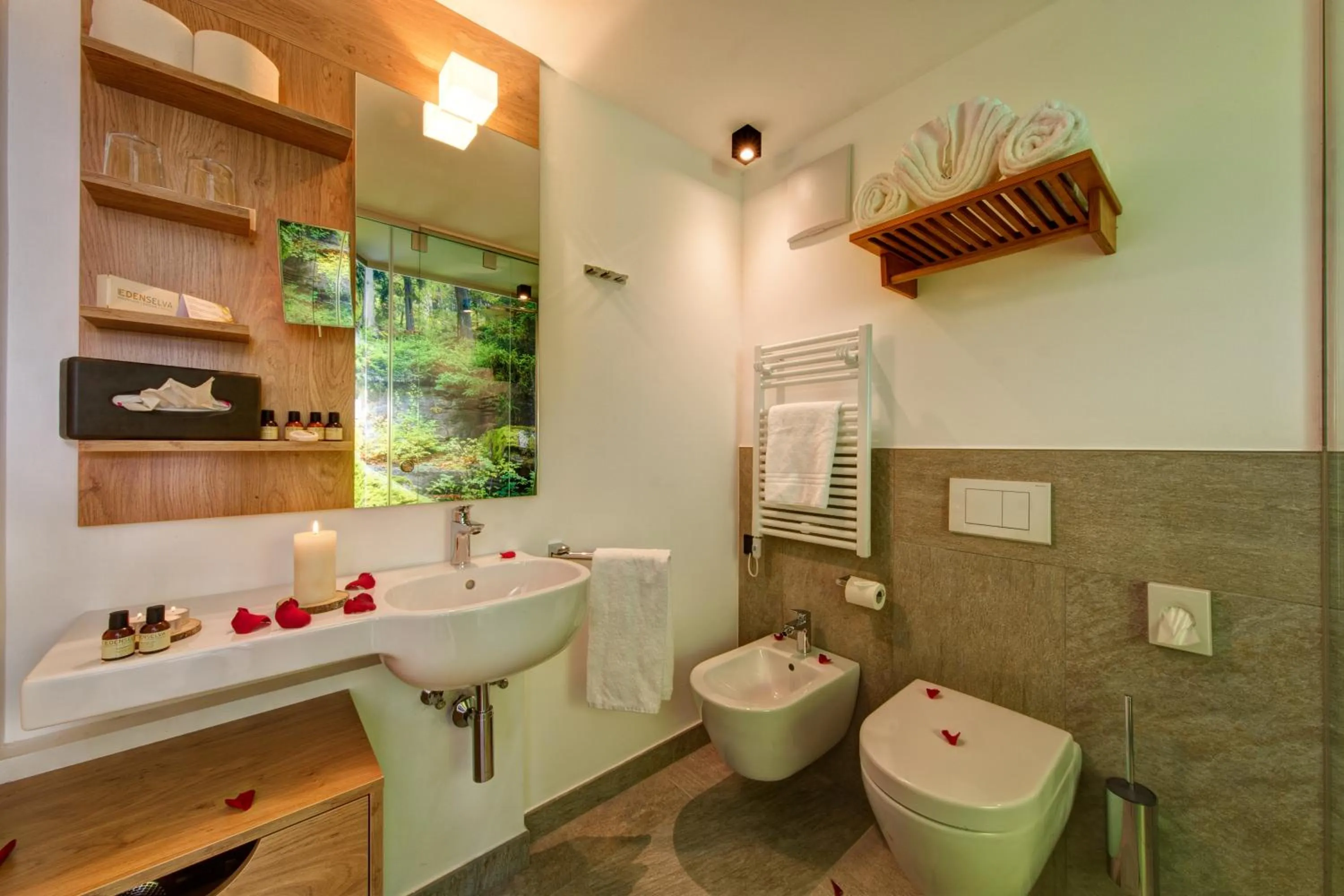 Bathroom in Mountain Design Hotel Eden Selva