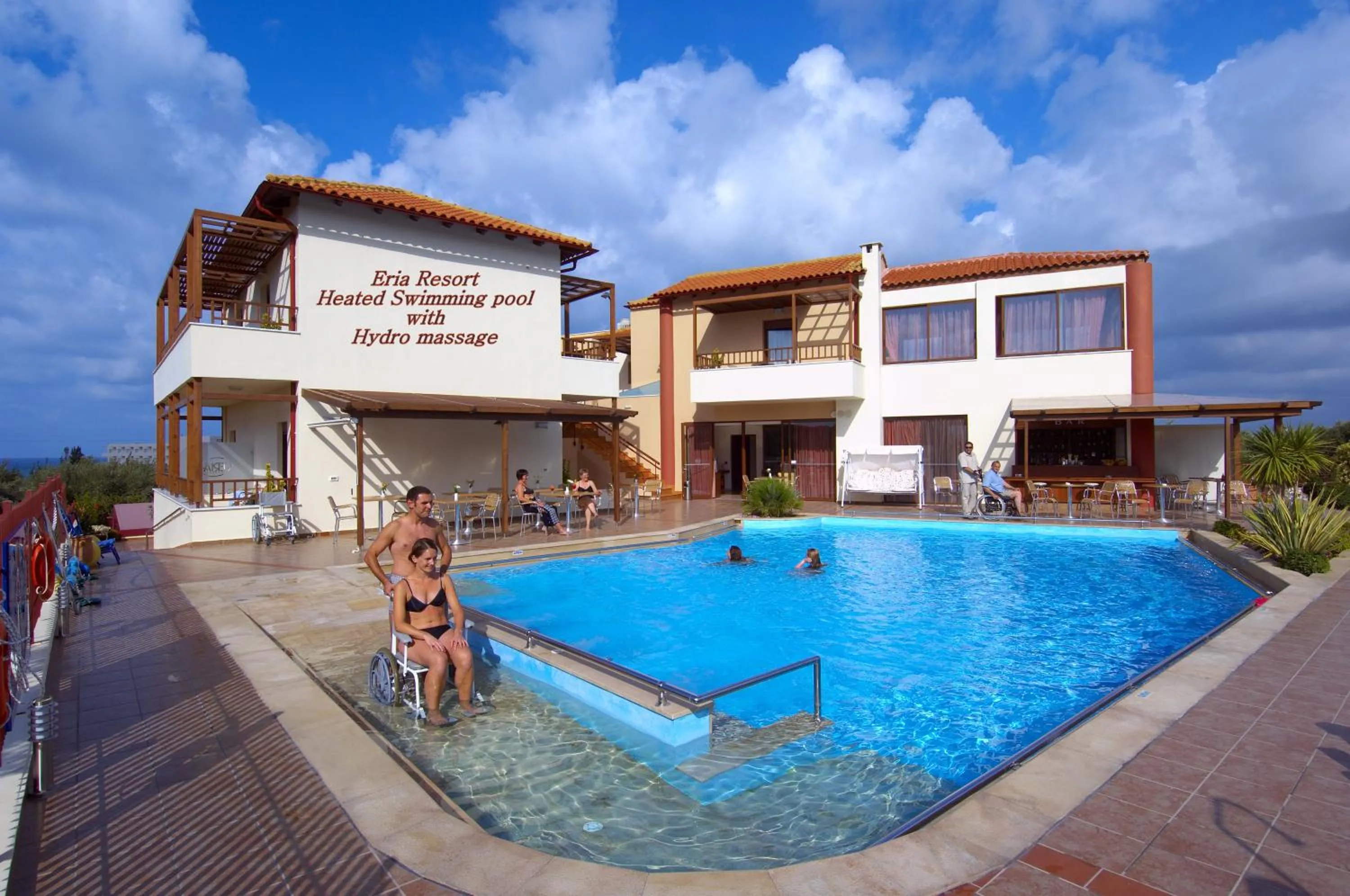 Swimming pool in ERIA RESORT for people with special abilities
