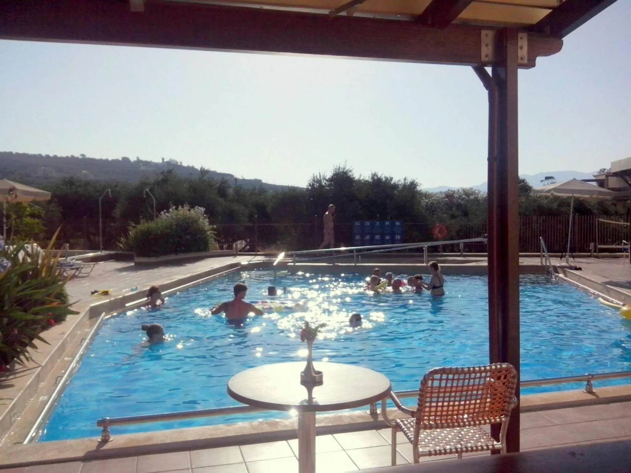 Pool view in ERIA RESORT for people with special abilities