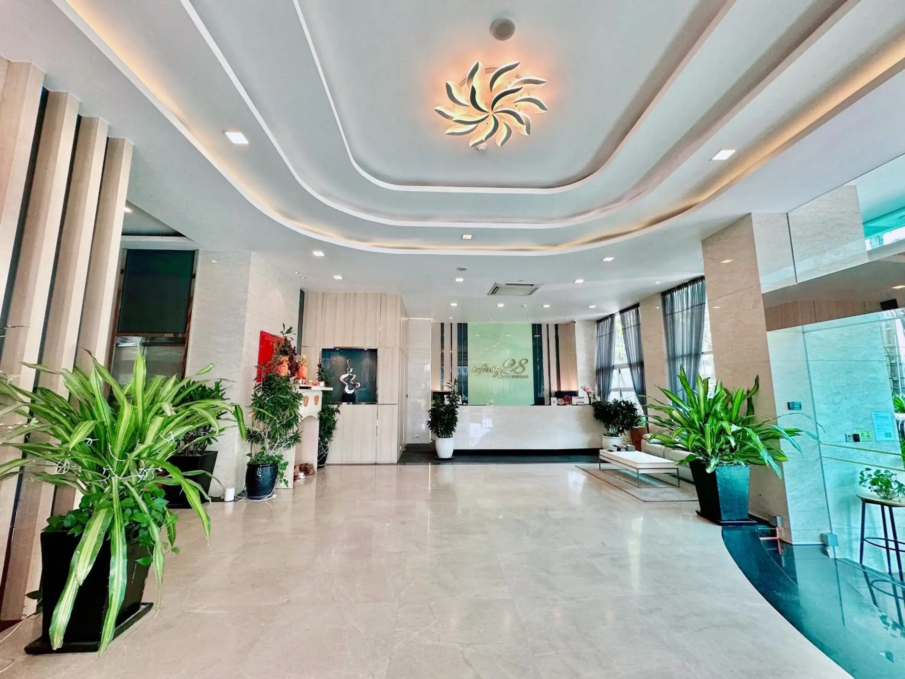 Lobby or reception in Infinity 28 Hotel and Residence Lobby or reception in Infinity 28 Hotel and Residence