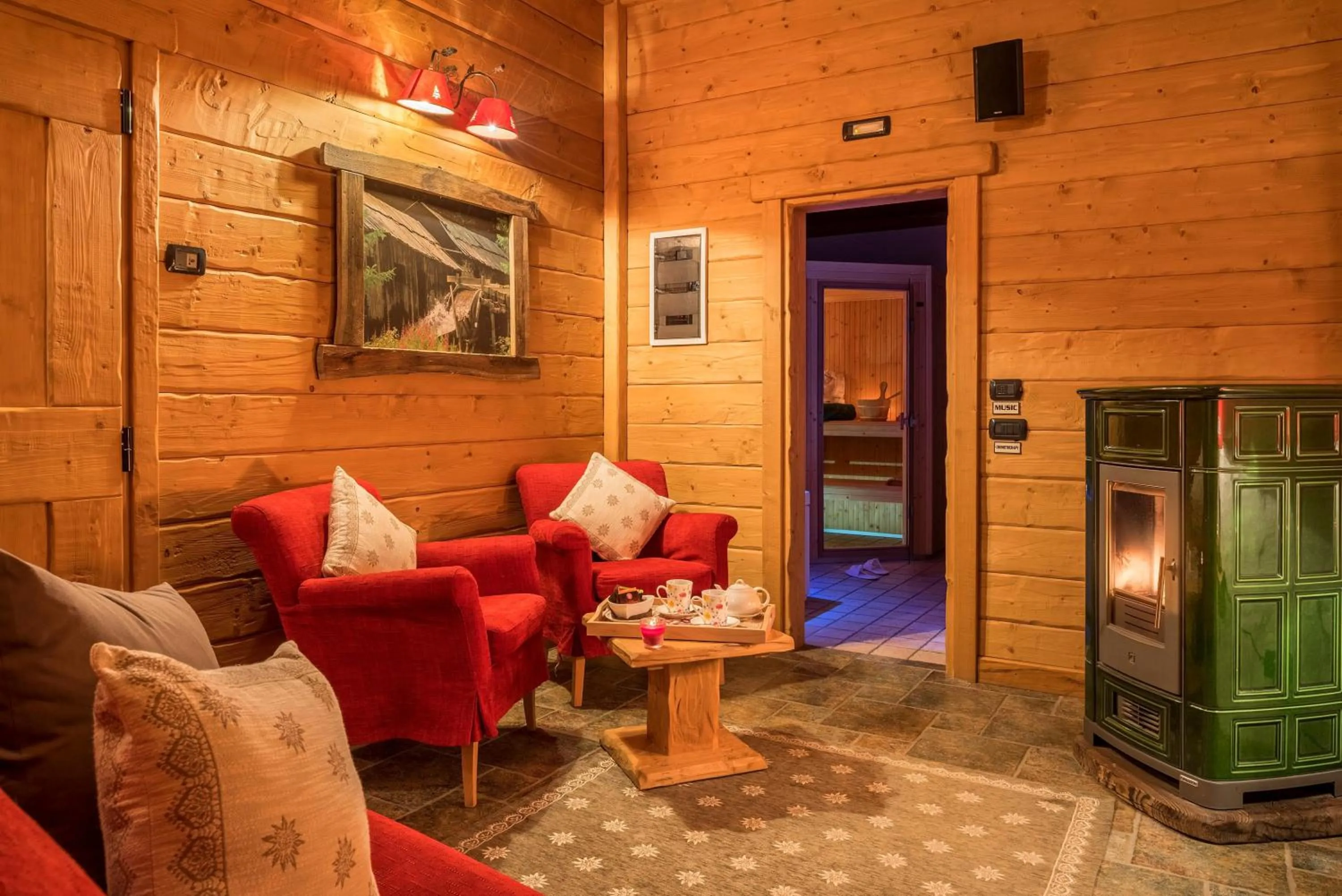 Living room in Park Chalet Village