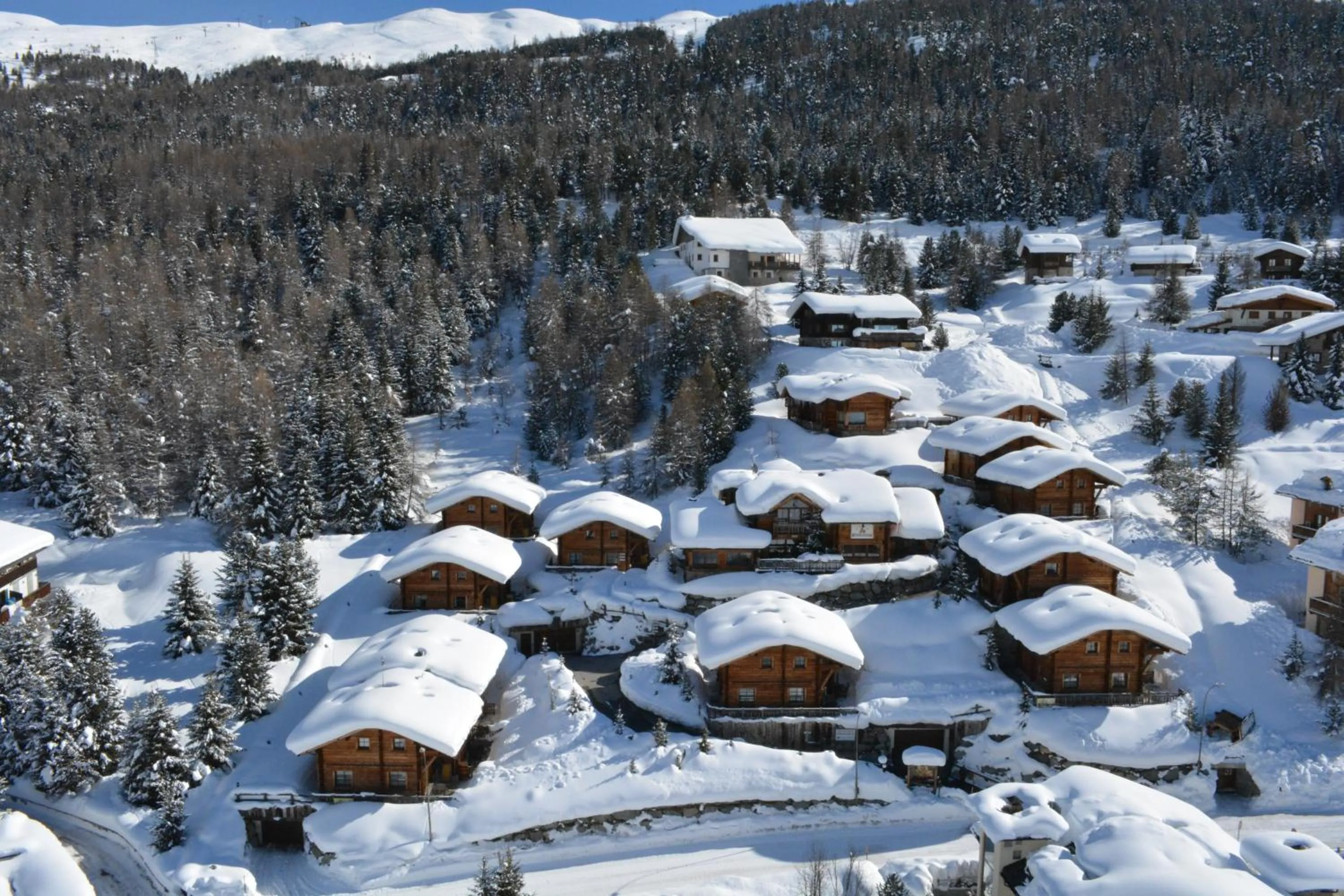 Bird's eye view in Park Chalet Village