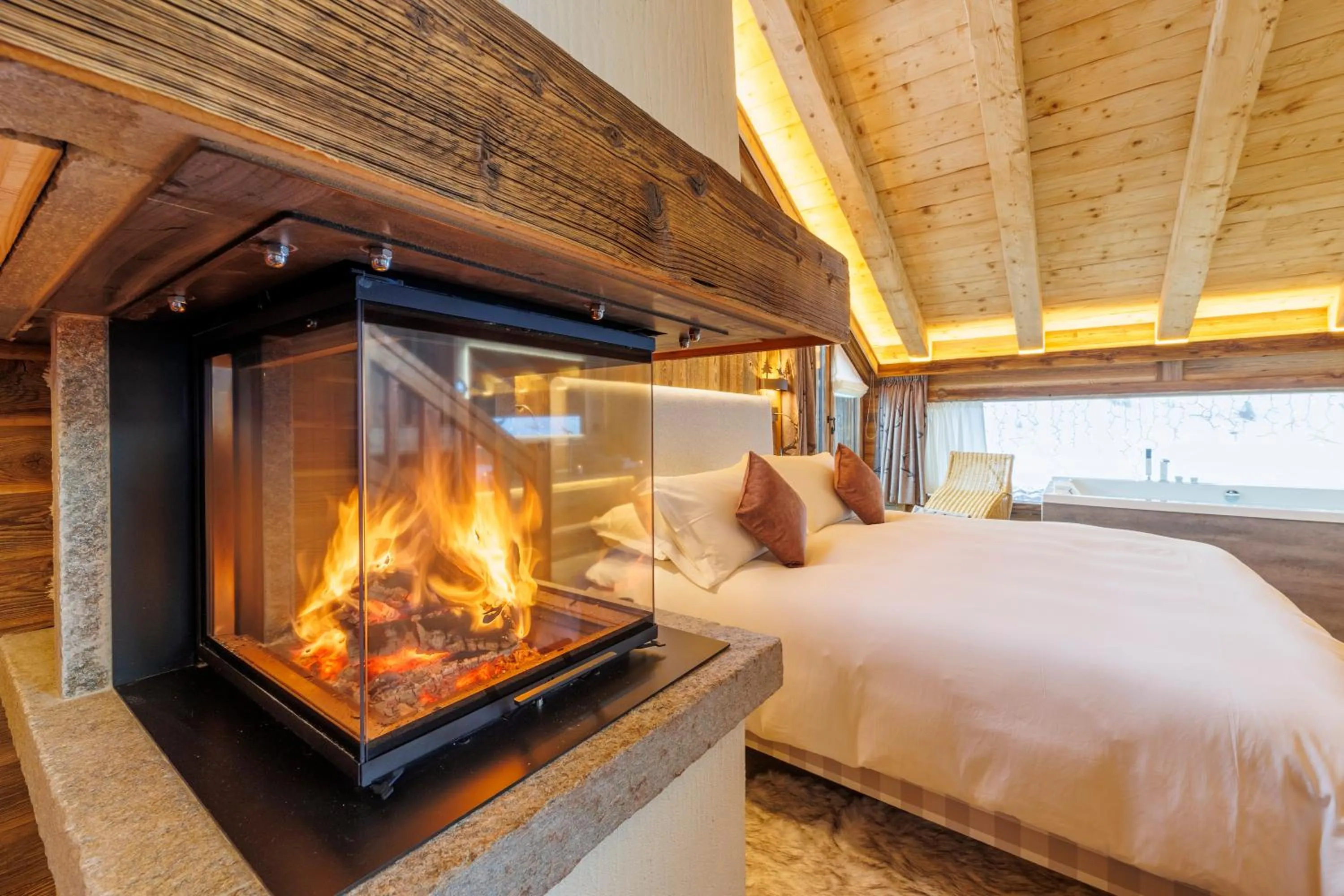 Bedroom, Bed in Park Chalet Village