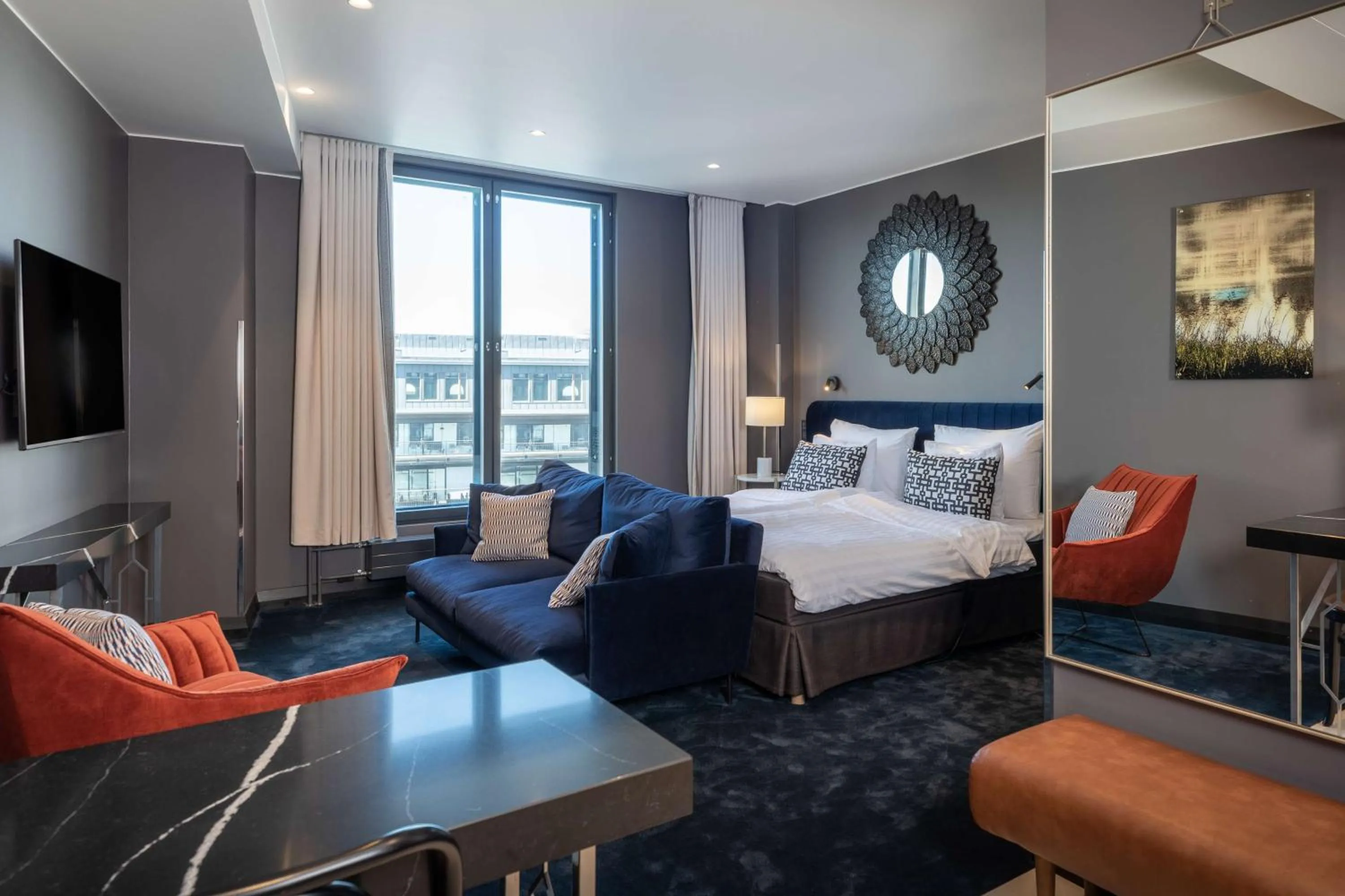 Bedroom, Bed in Scandic Hamburger Börs