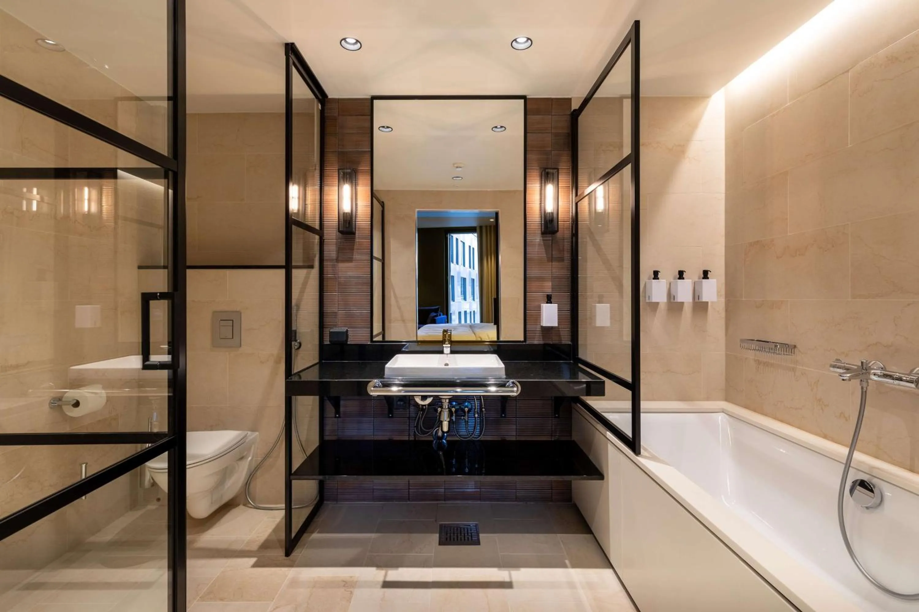 Bedroom in Scandic Hamburger Börs