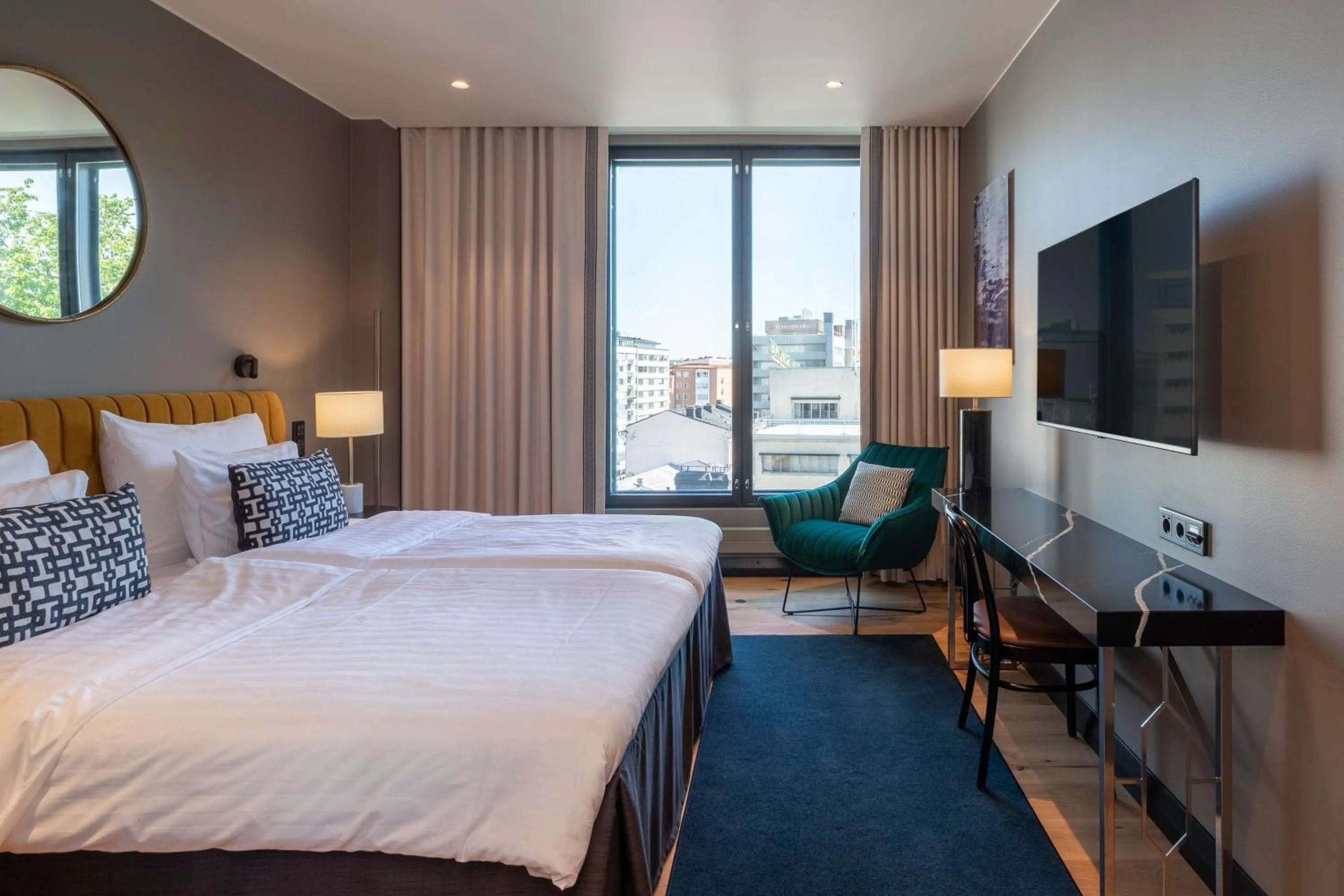 Bedroom, Bed in Scandic Hamburger Börs