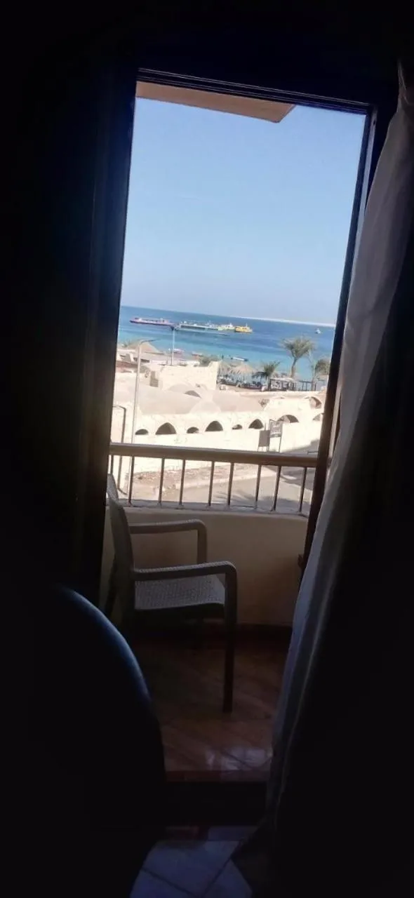 View (from property/room), Bed in Eiffel Hotel Hurghada
