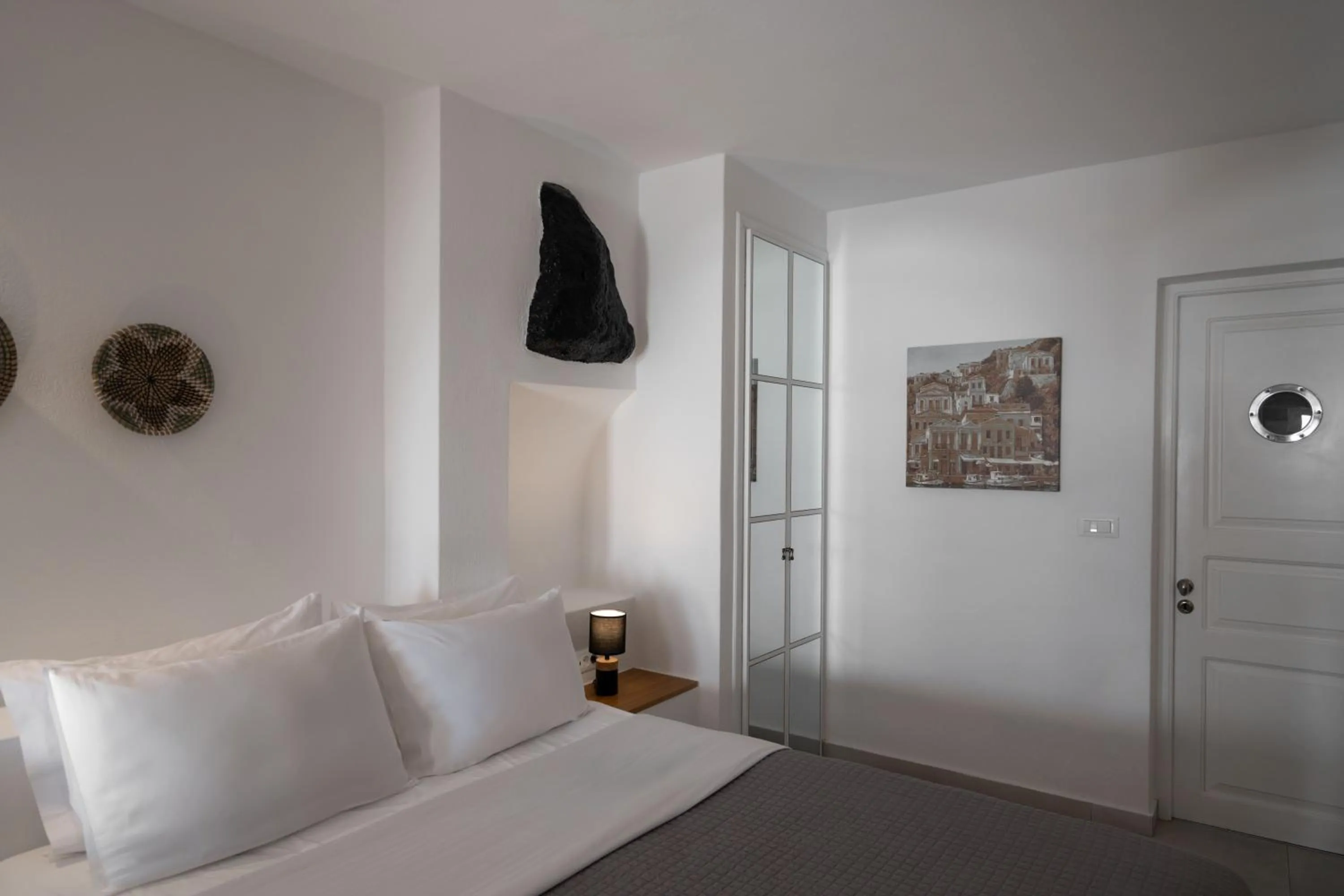 Bed in Santorini Princess Spa Hotel