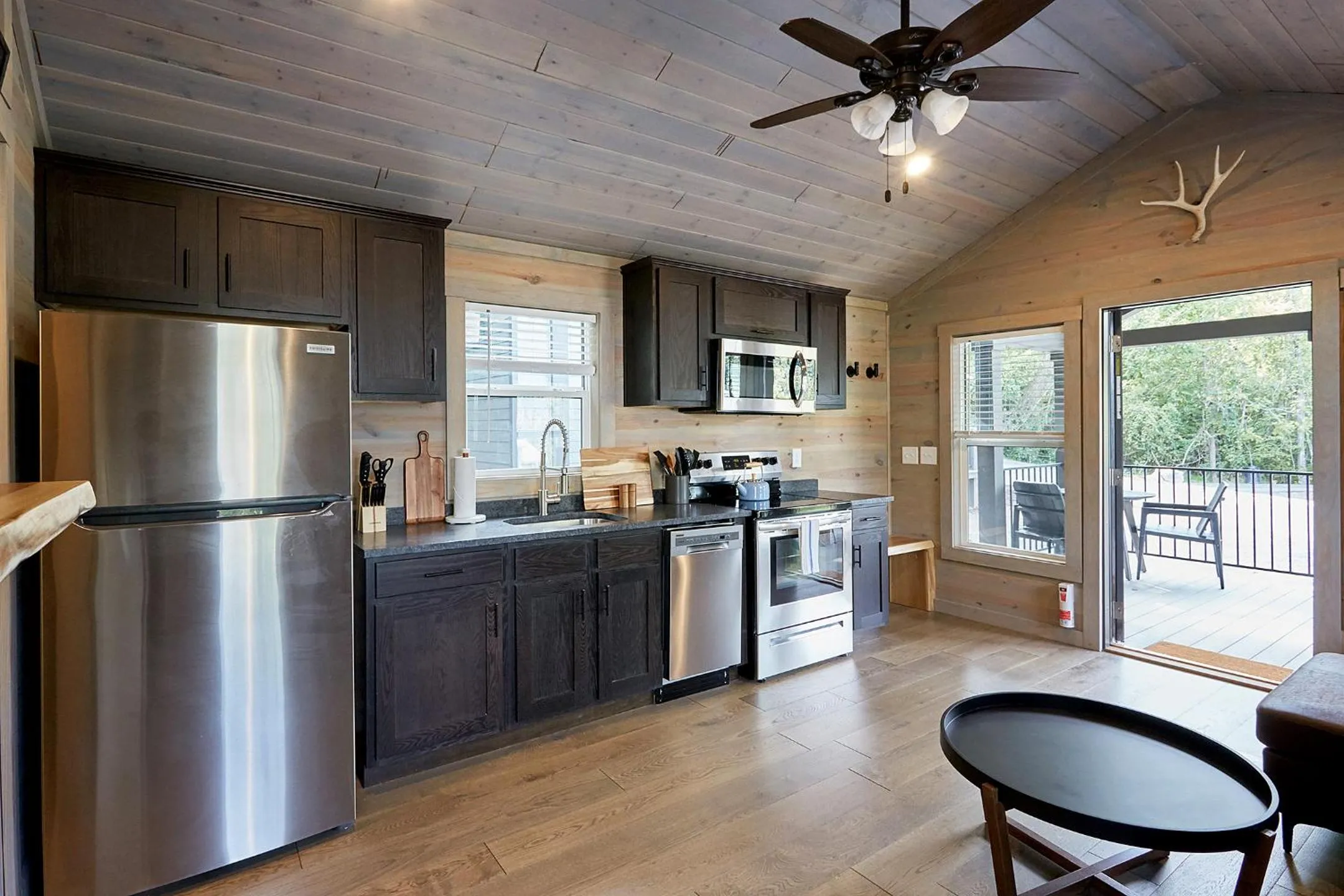kitchen in Asheville River Cabins