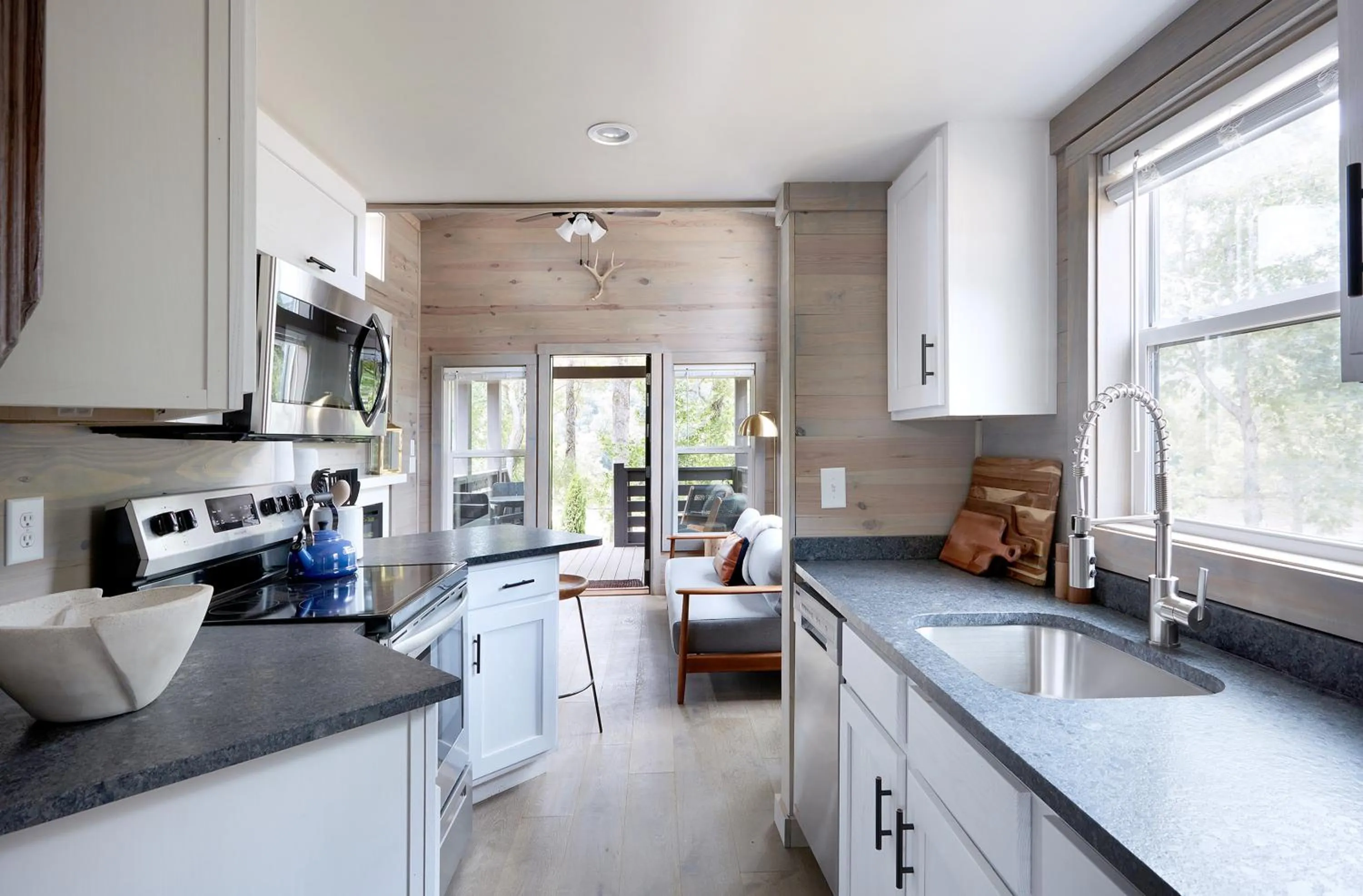 Kitchen or kitchenette in Asheville River Cabins