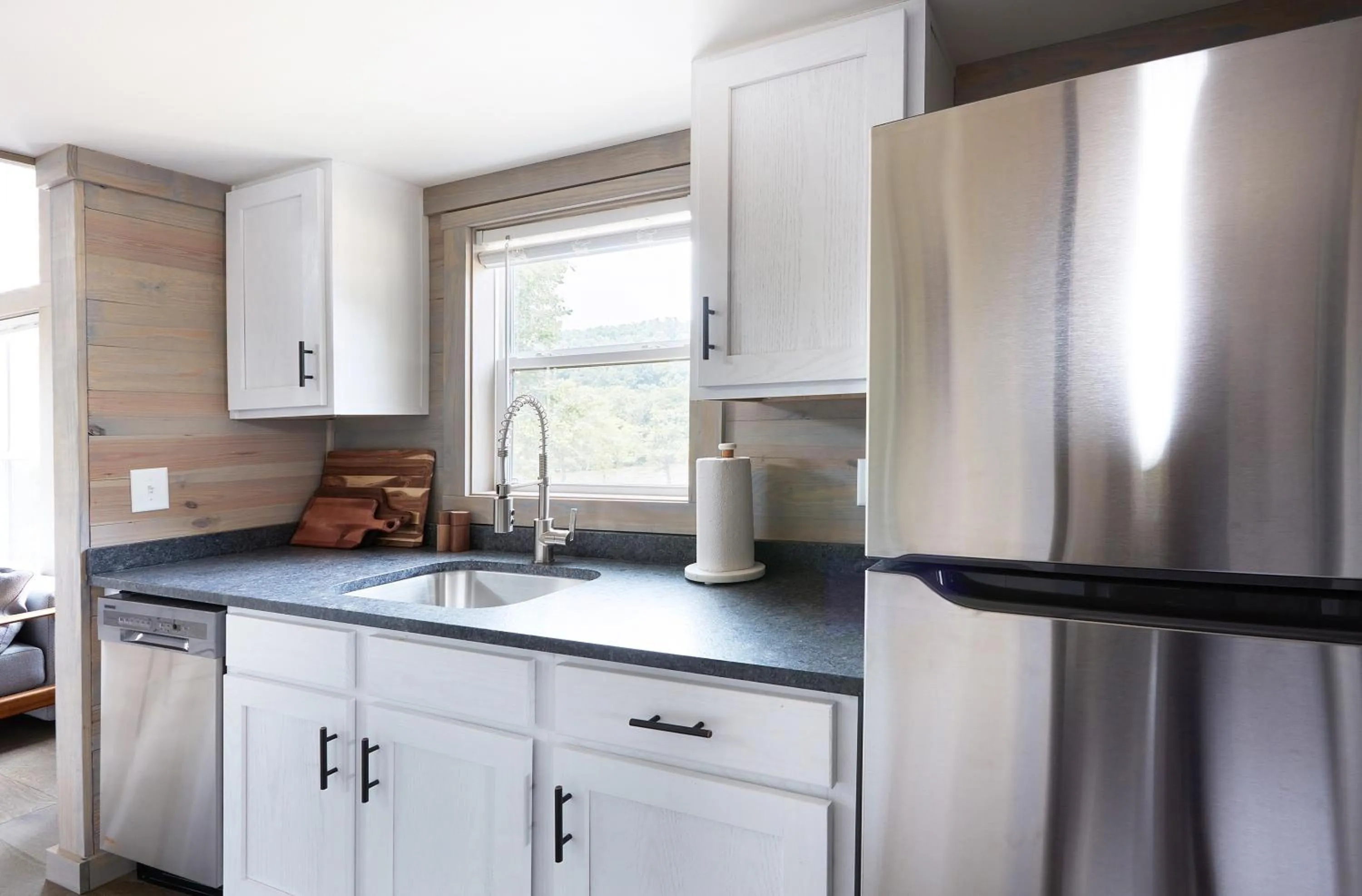 Kitchen or kitchenette in Asheville River Cabins
