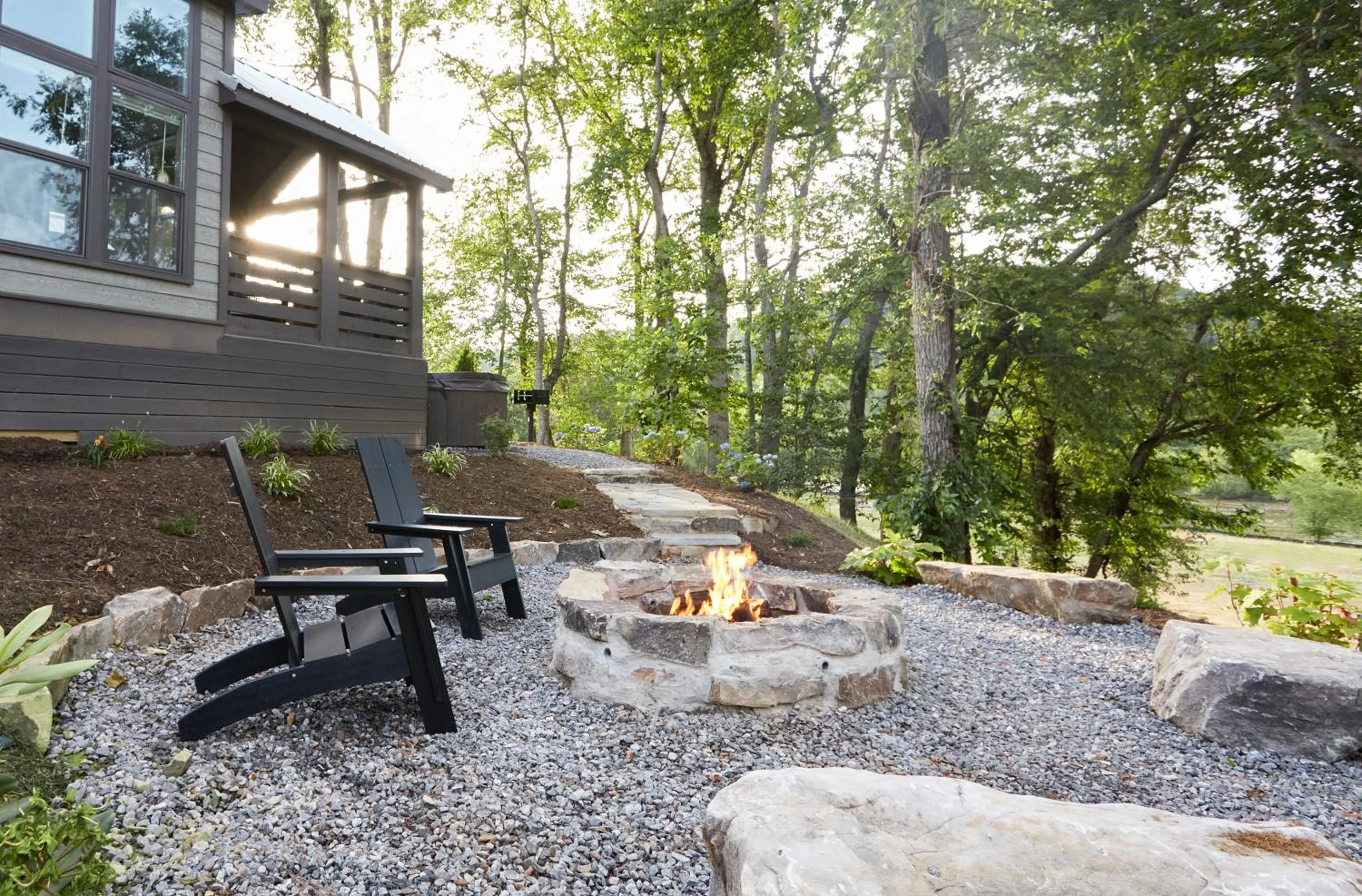 Balcony/Terrace in Asheville River Cabins