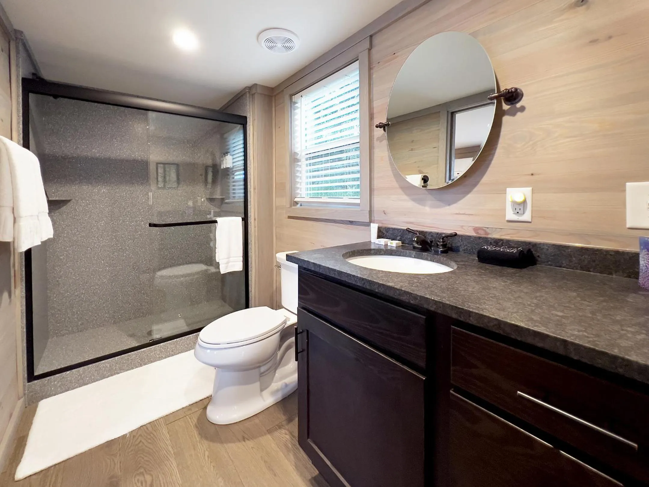 Bathroom in Asheville River Cabins