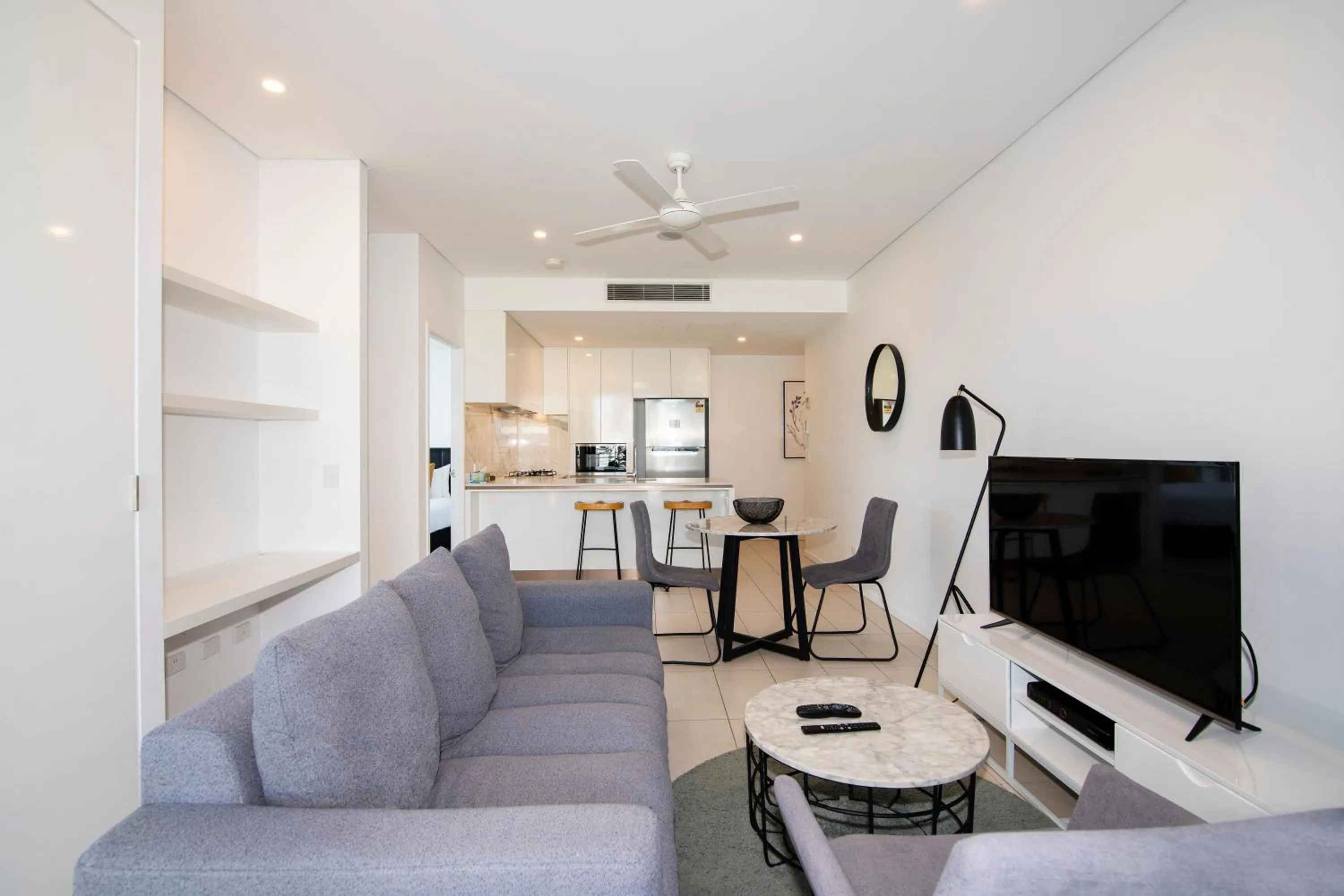 Living room in Hope Street Apartments by CLLIX