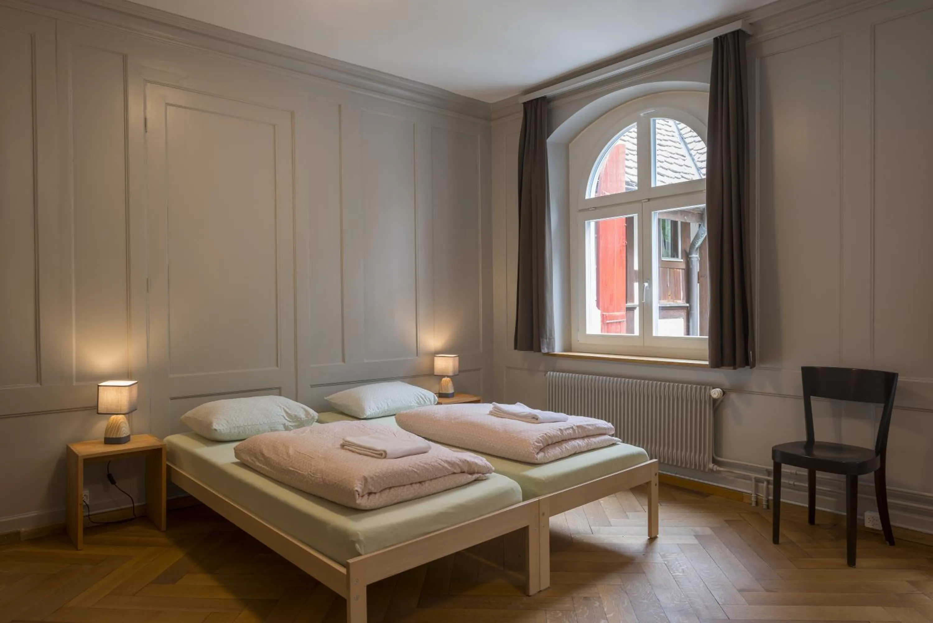 Bedroom, Bed in Schaffhausen Youth Hostel