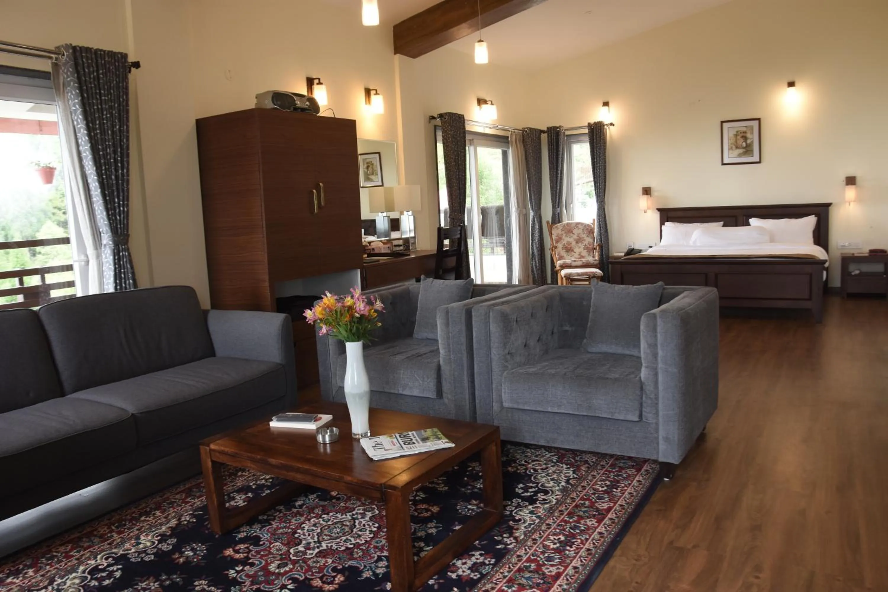 Photo of the whole room, Bed in Nirvana Retreat