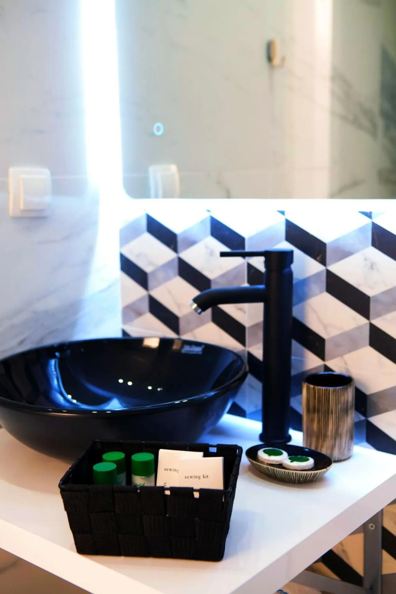 Bathroom in Salonikiou Beach Apartments & Villas