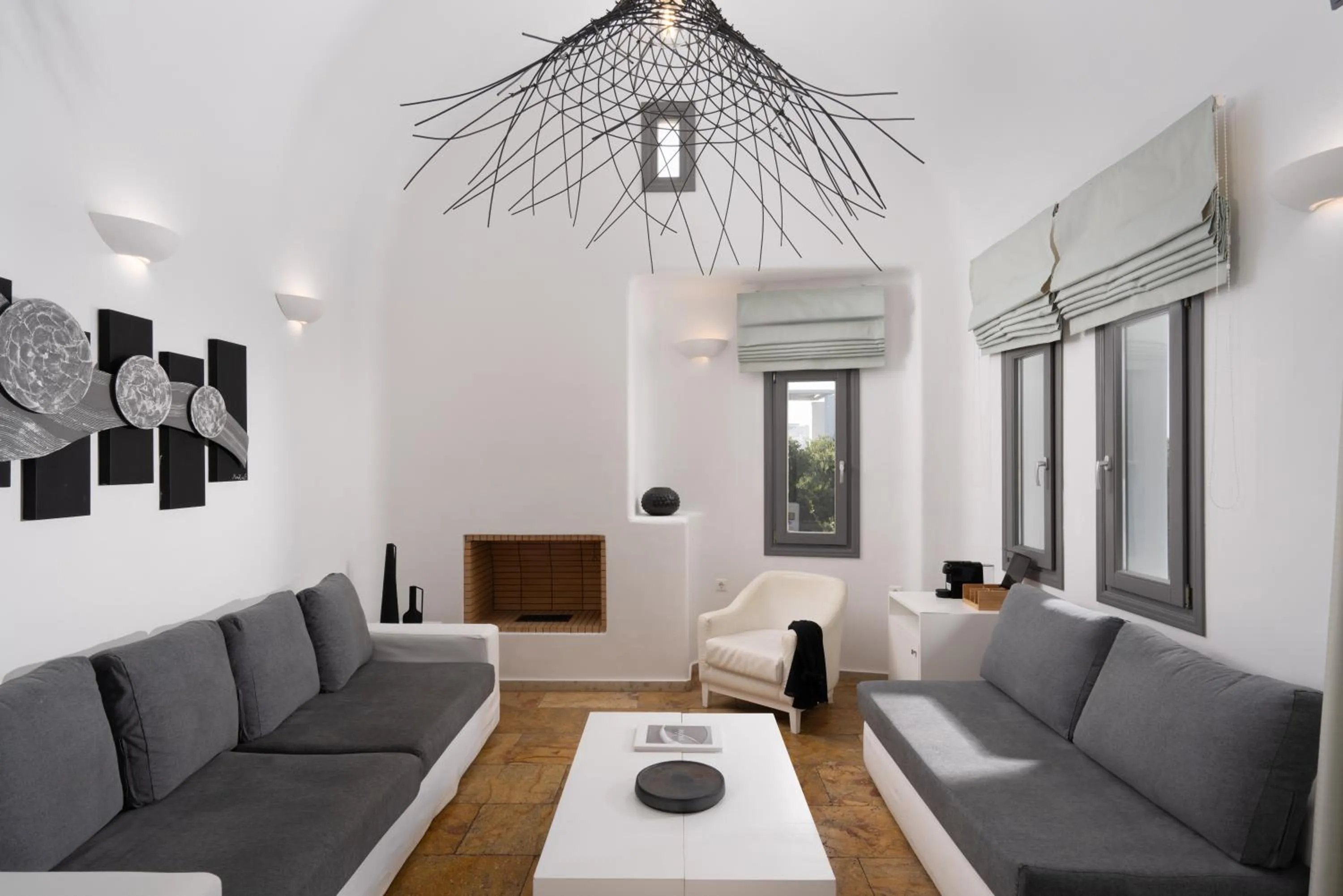 Living room in Santorini Princess Presidential Suites