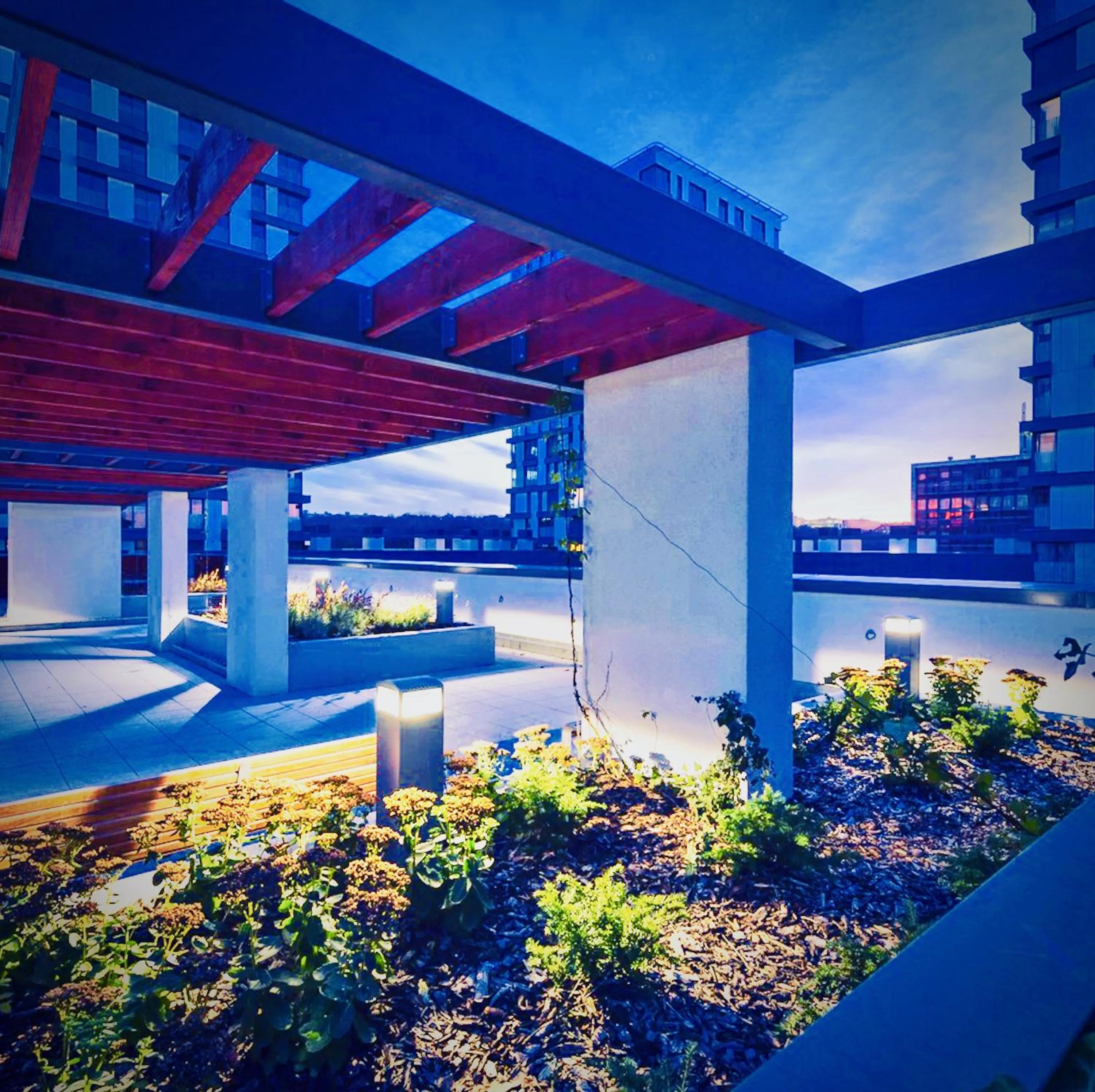 Natural landscape in ART Garden Towers Prague