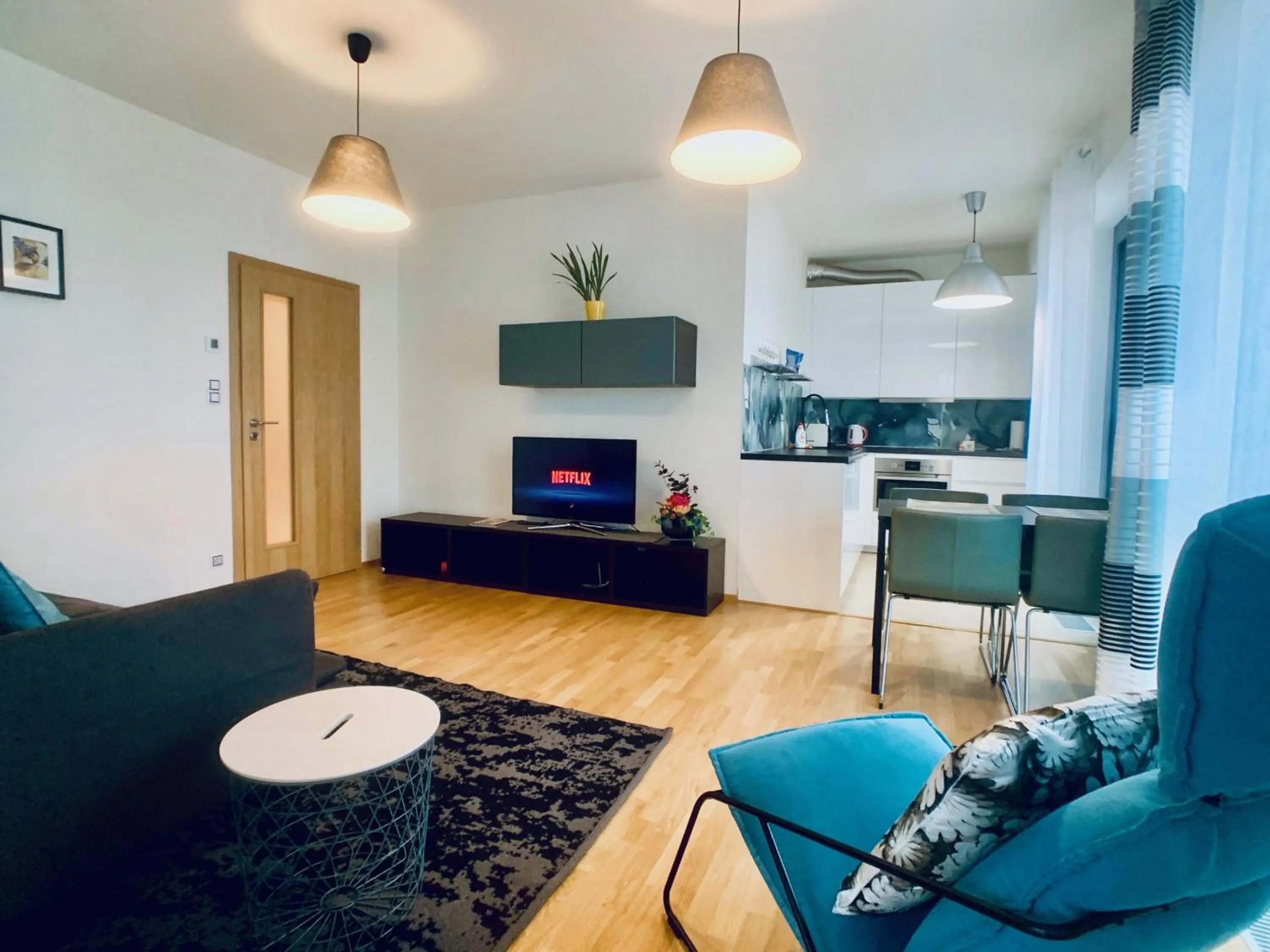 Communal lounge/ TV room in ART Garden Towers Prague