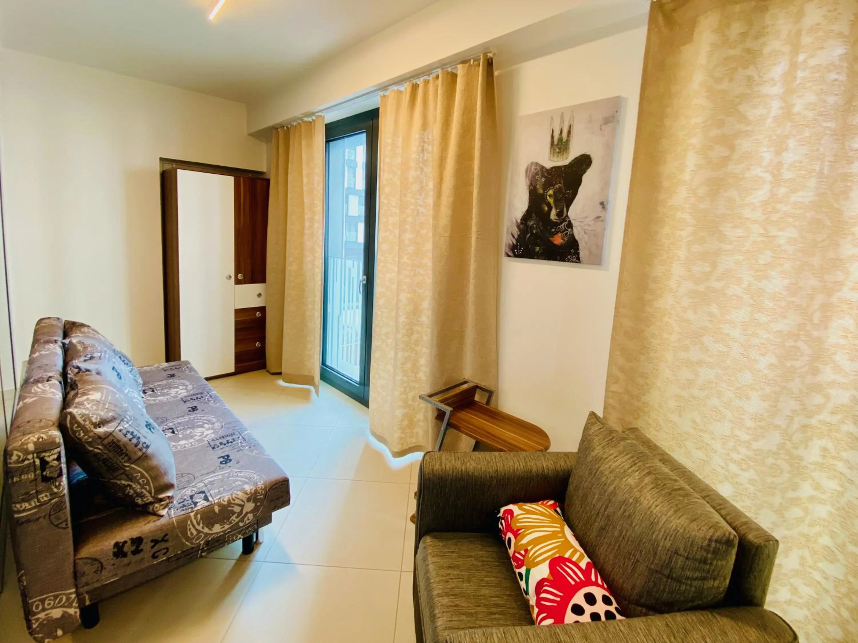 Bedroom in ART Garden Towers Prague