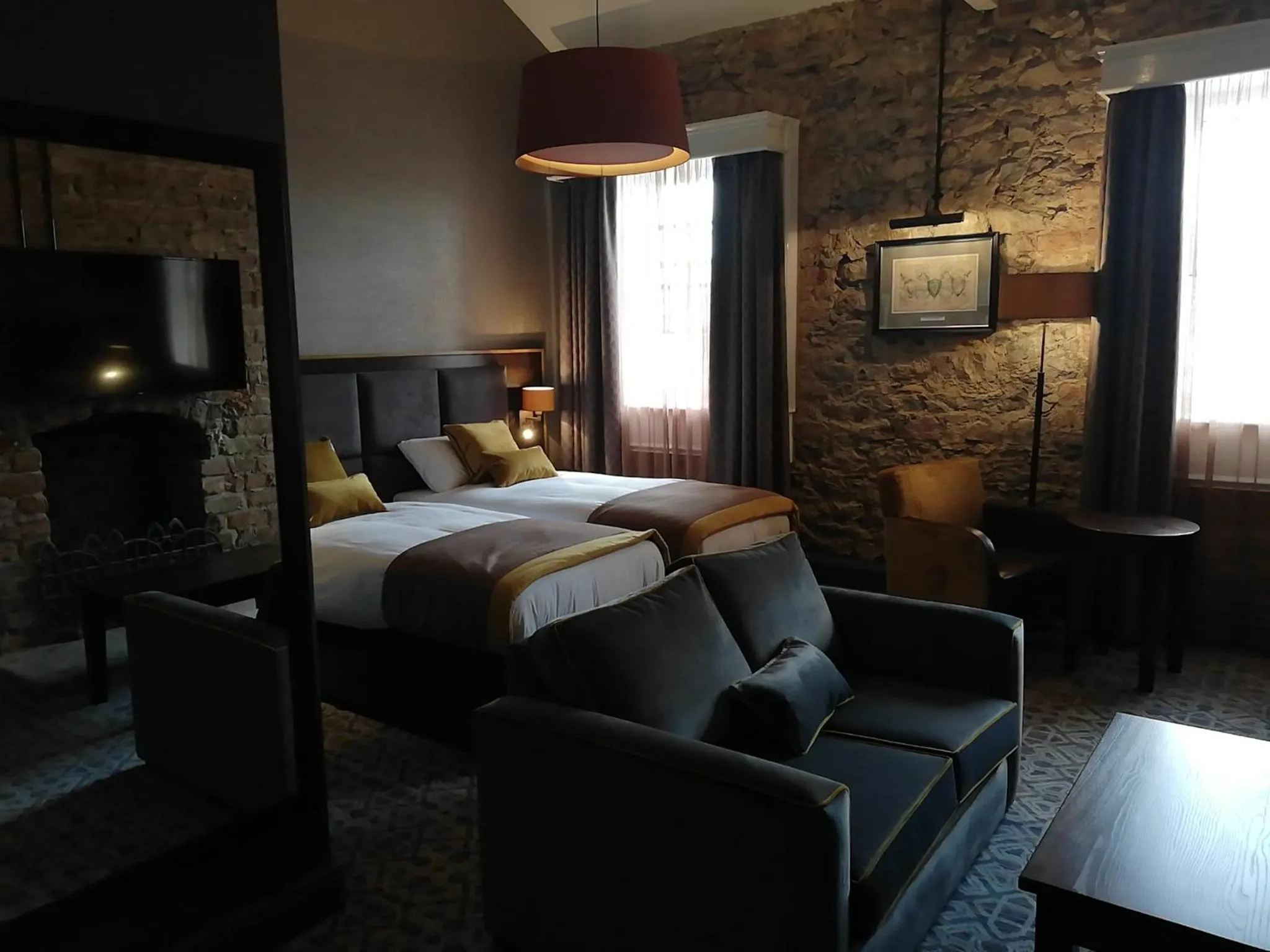 Decorative detail, Bed in The Old Borough Hotel - Wetherspoon