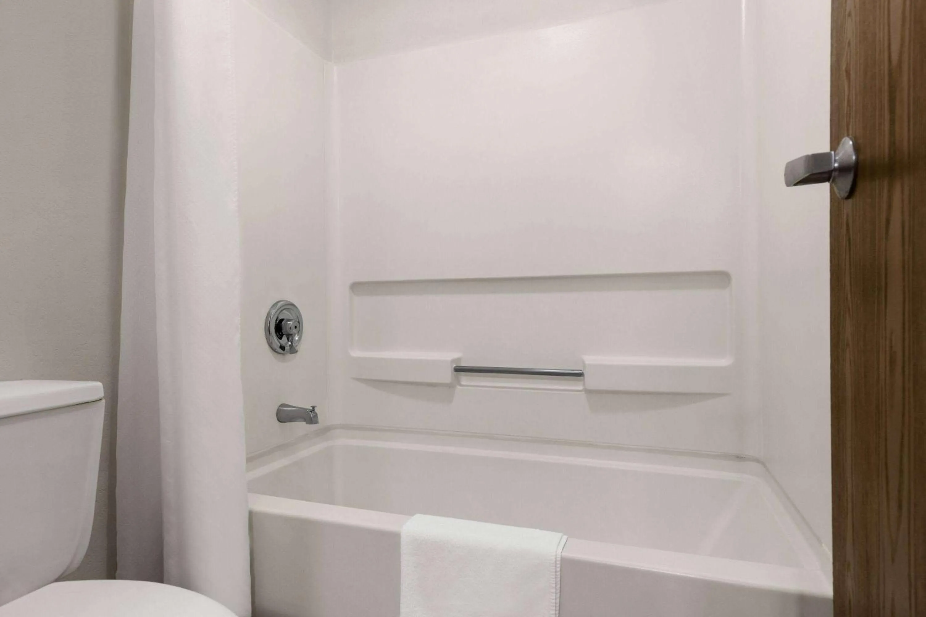 Bathroom in Super 8 by Wyndham Joliet I-55 N/Chicago