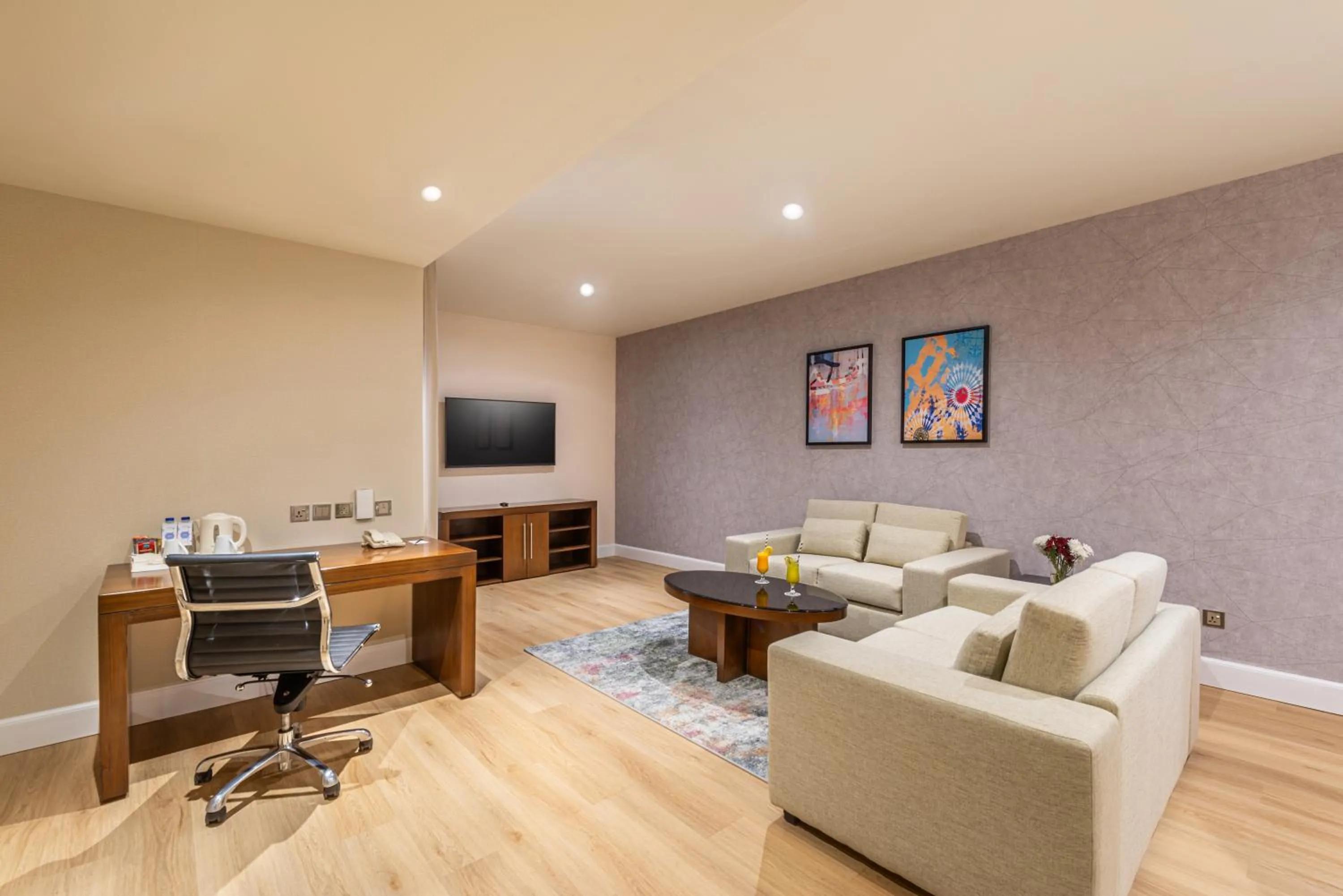 Seating area in Novotel Suites Riyadh Olaya