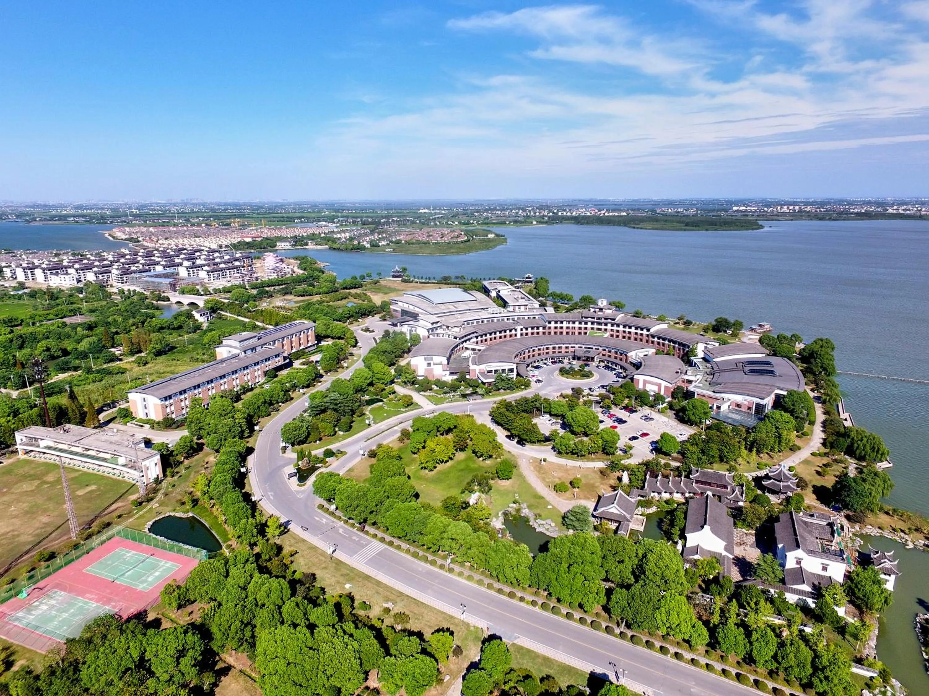 Bird's eye view in Suzhou Tongli Lake View Hotel