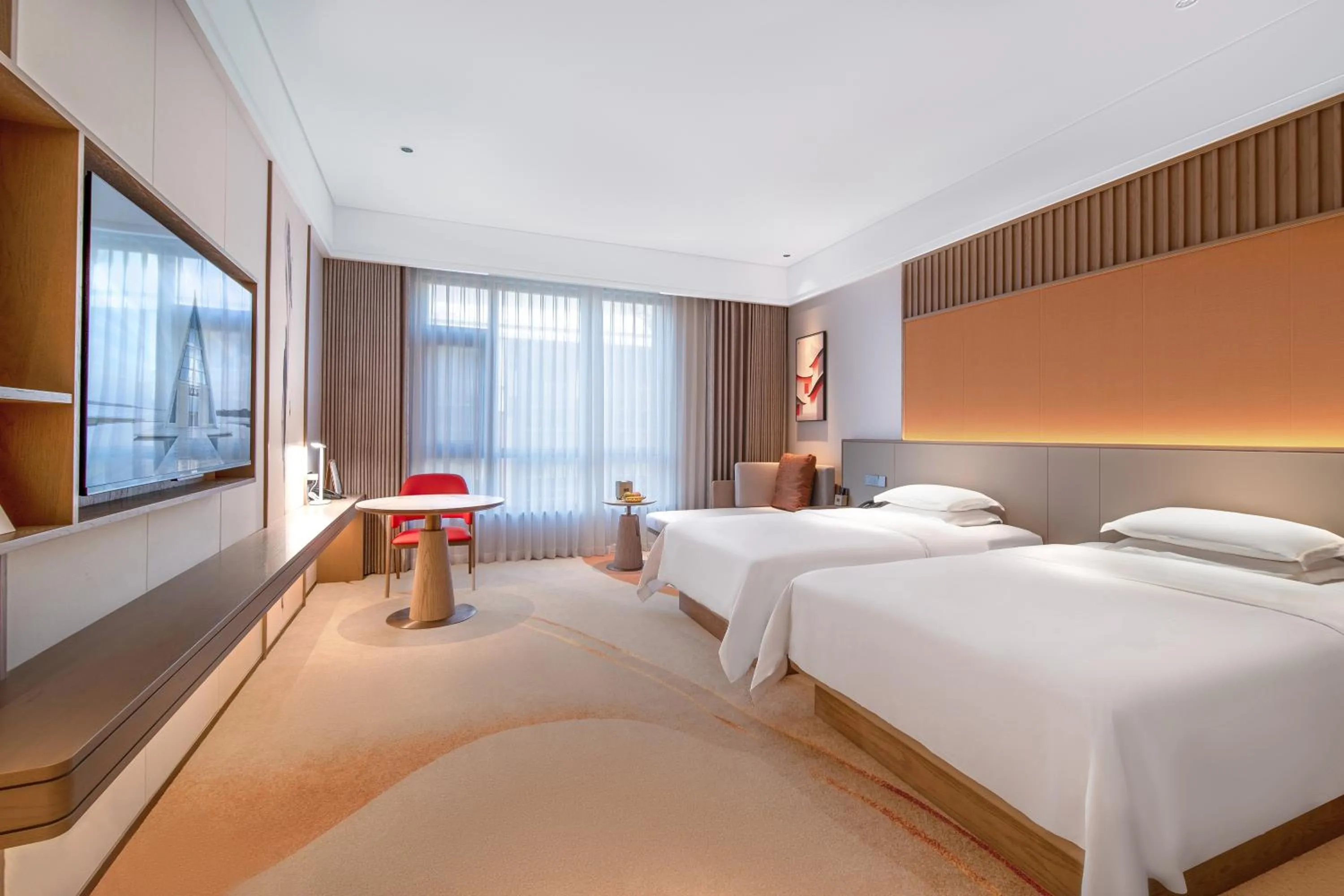 Photo of the whole room, Bed in Suzhou Tongli Lake View Hotel
