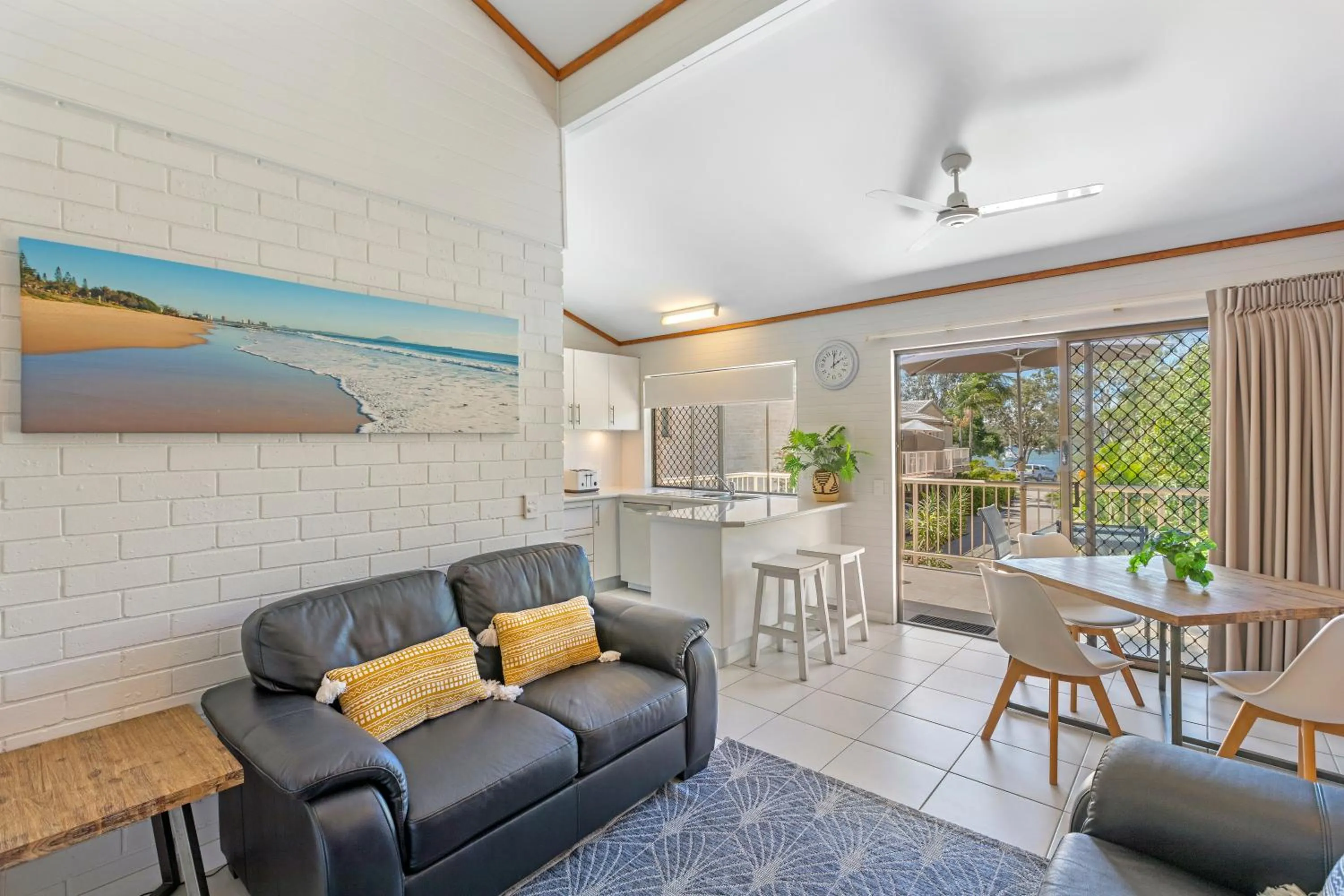 Living room in Noosa Village River Resort