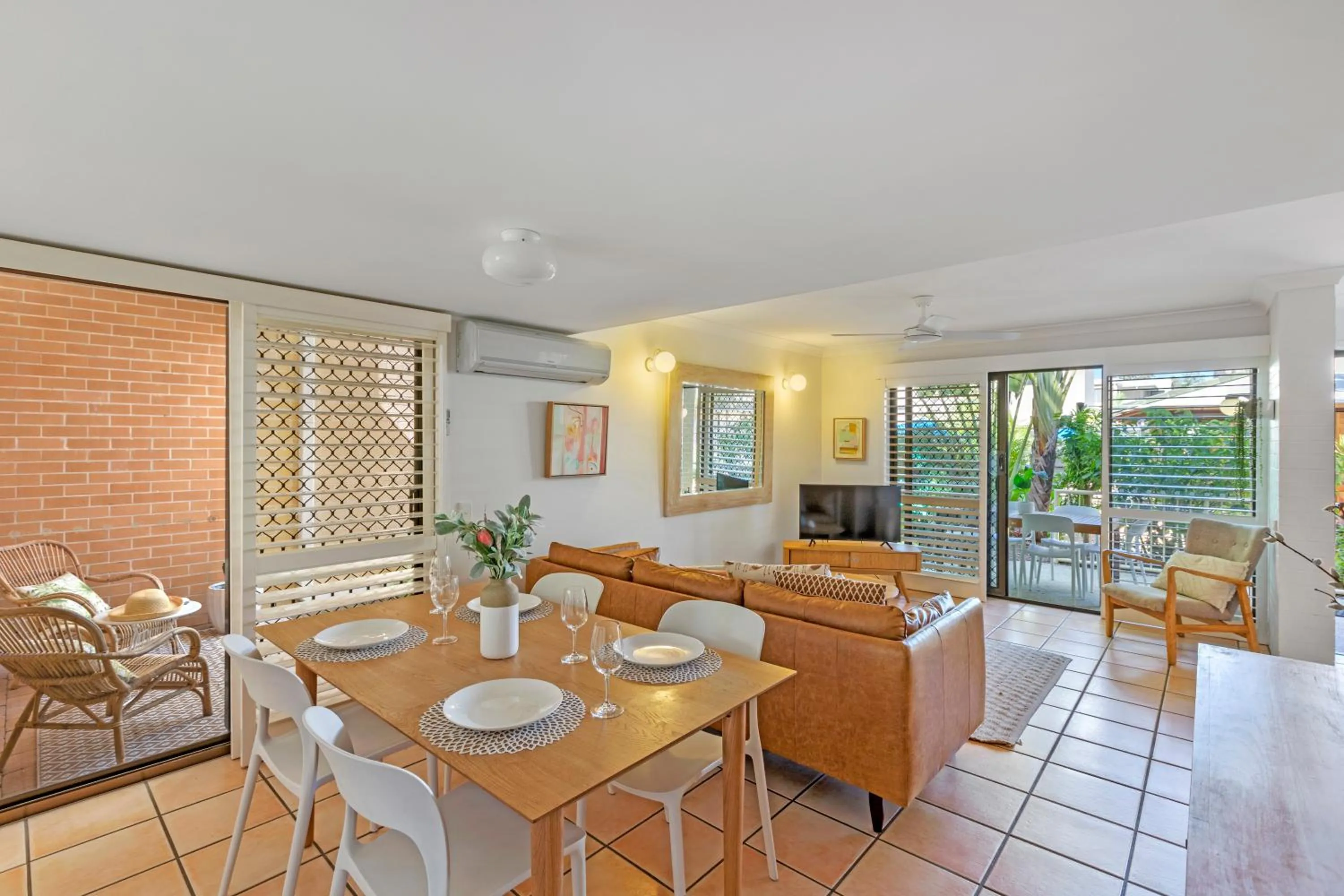 Living room in Noosa Village River Resort